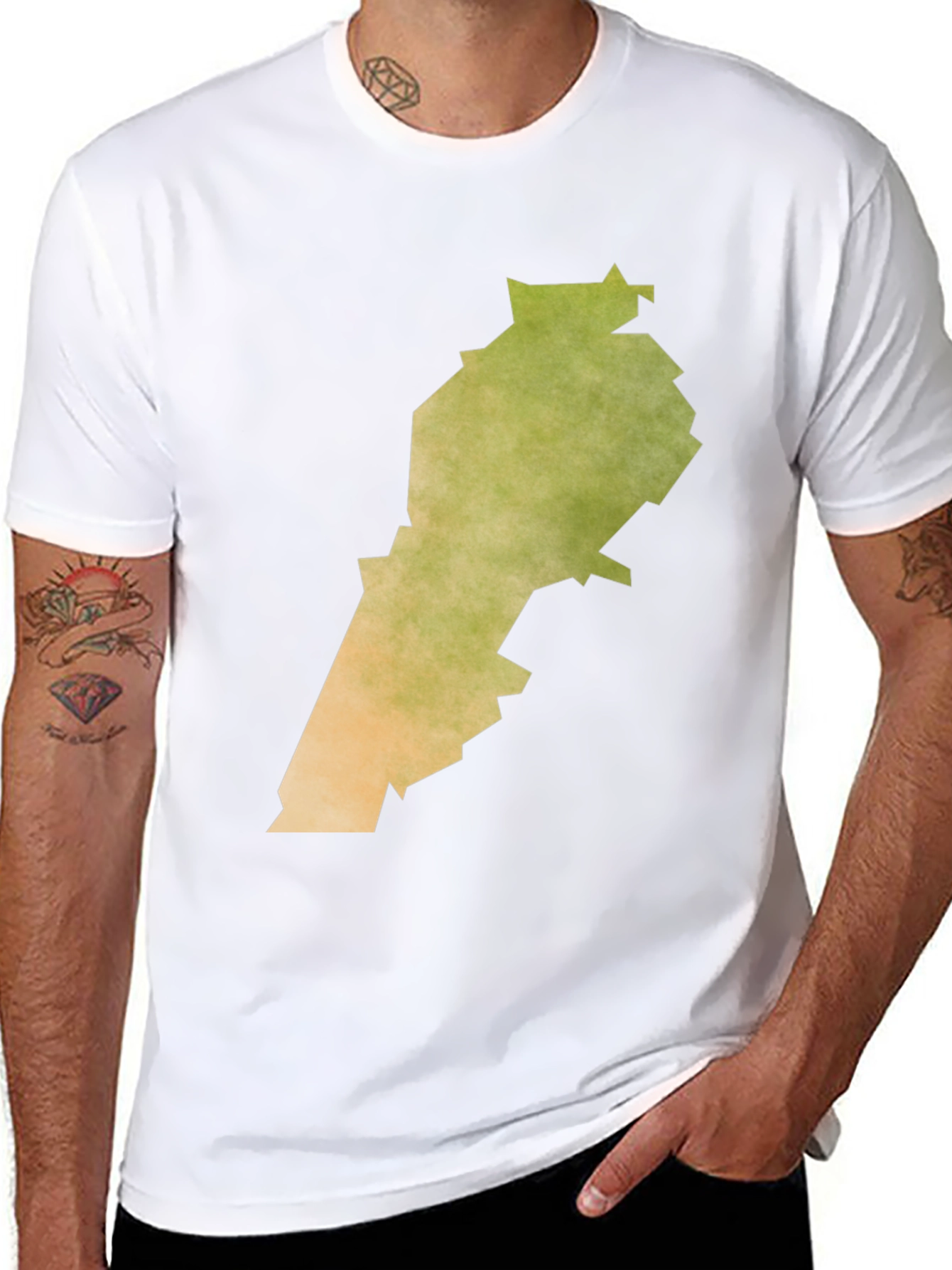 Lebanon Map Graphic Tee - Black