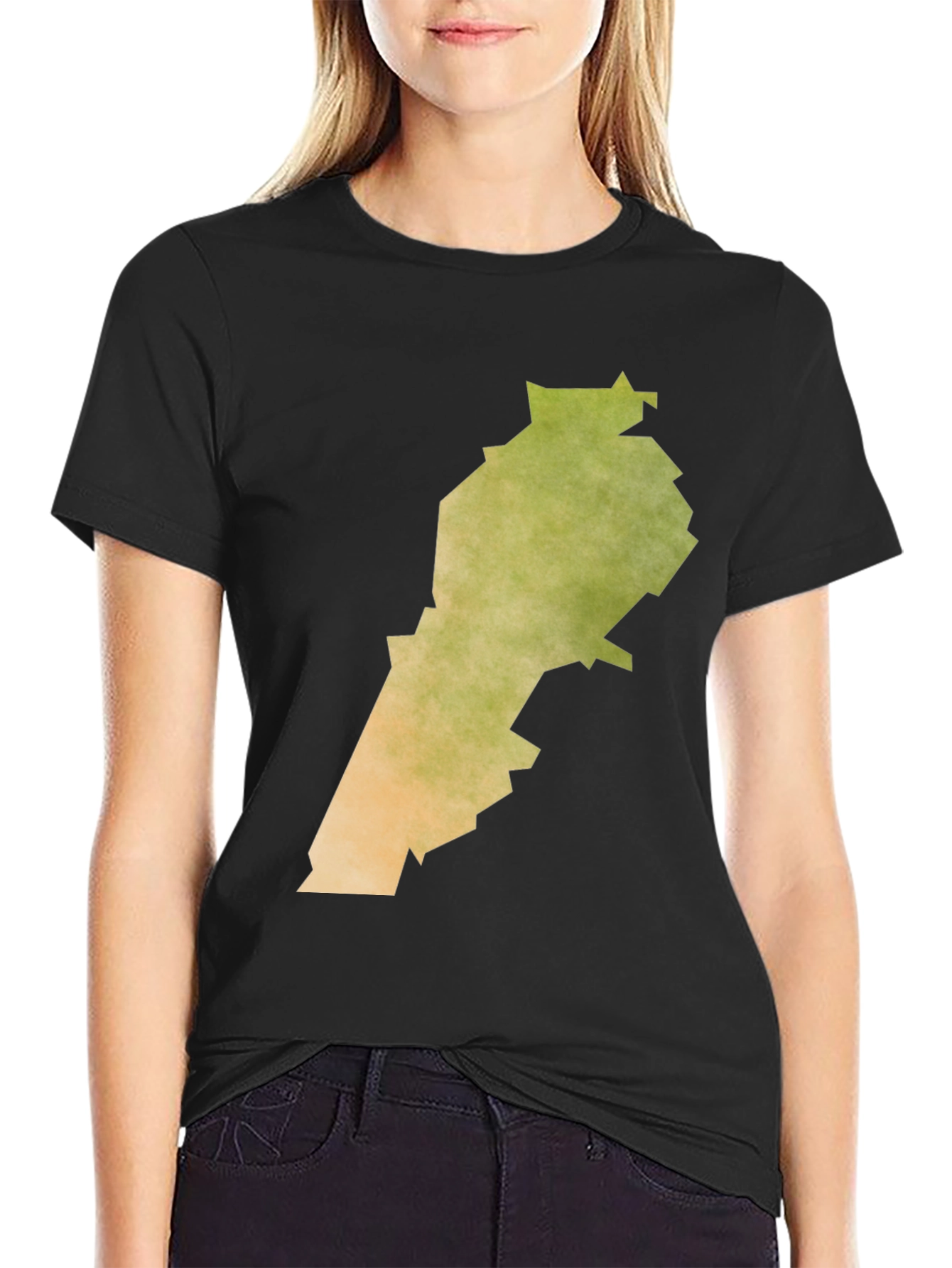Lebanon Map Graphic Tee - Black