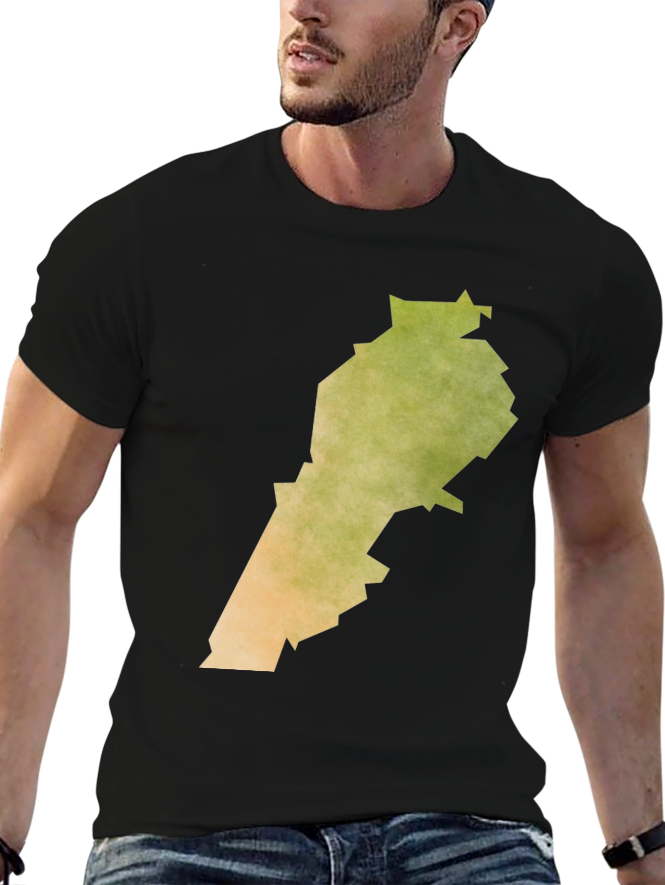 Lebanon Map Graphic Tee - Black