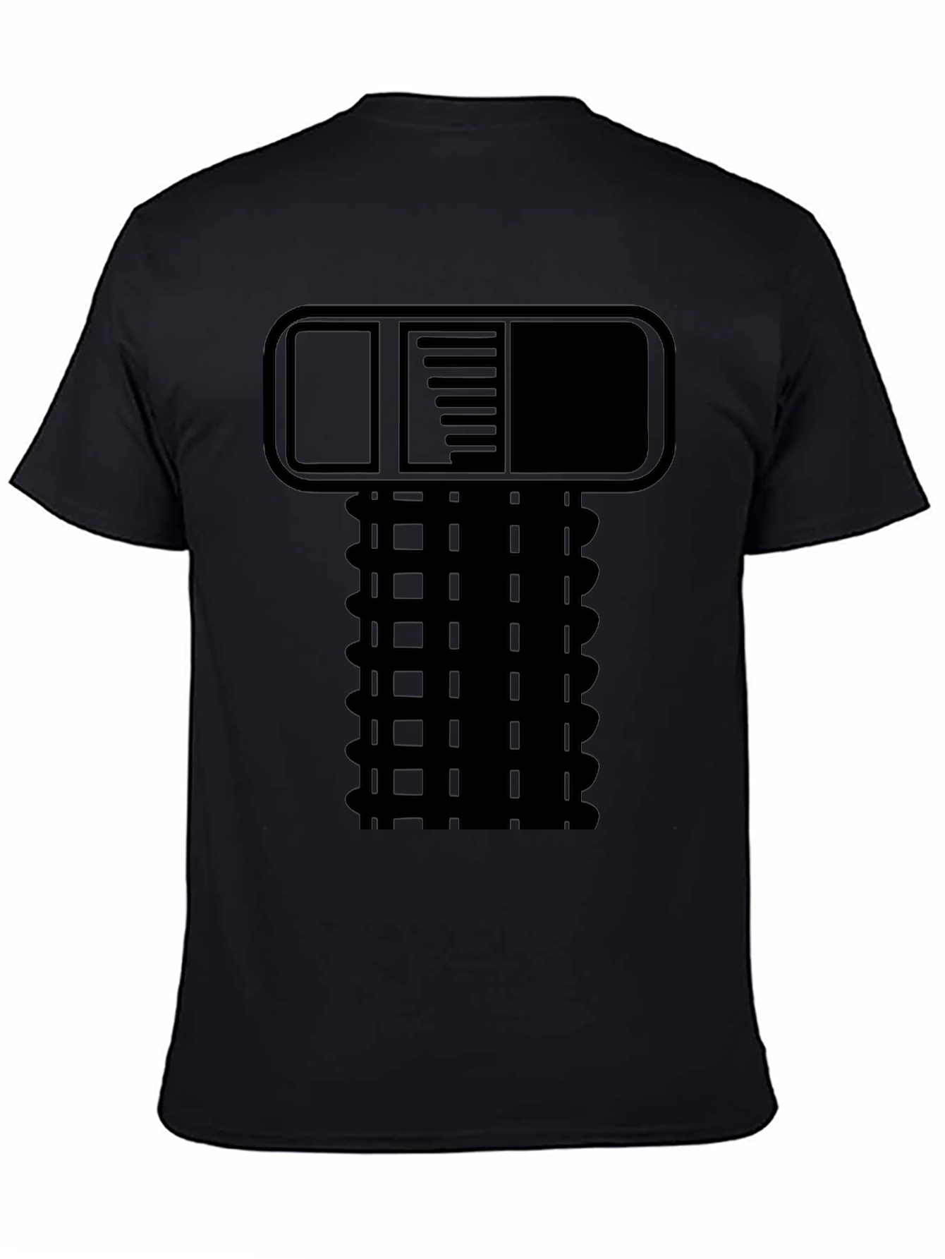 Retro Tech Graphic Tee - Black Novelty Shirt