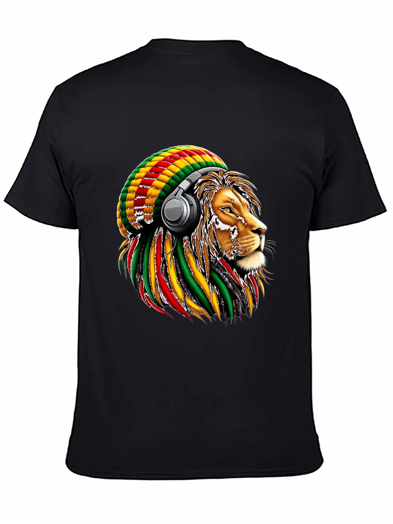 Rasta Lion Headphone T-Shirt