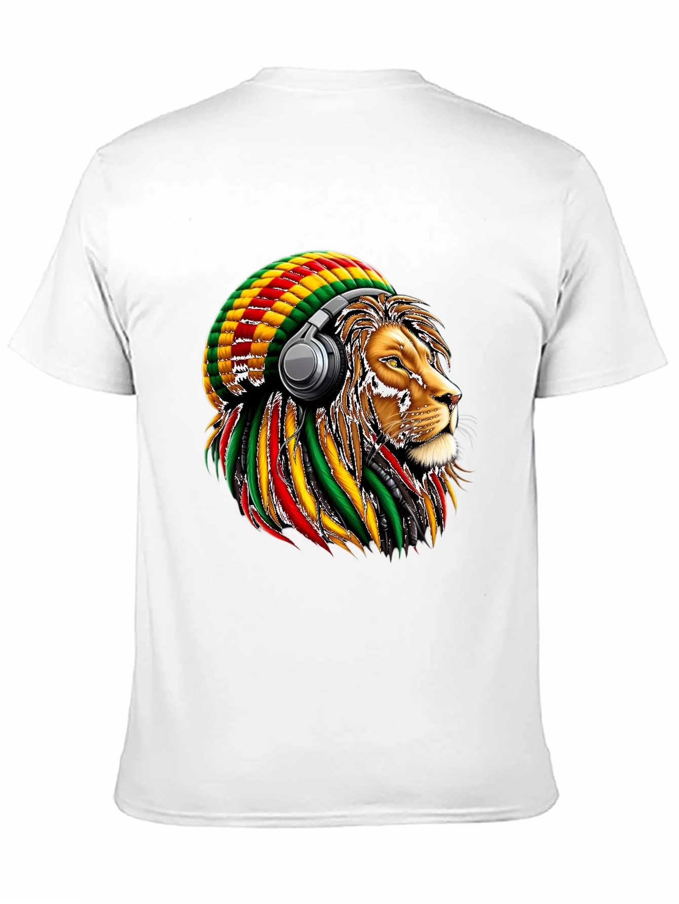 Rasta Lion Headphone T-Shirt