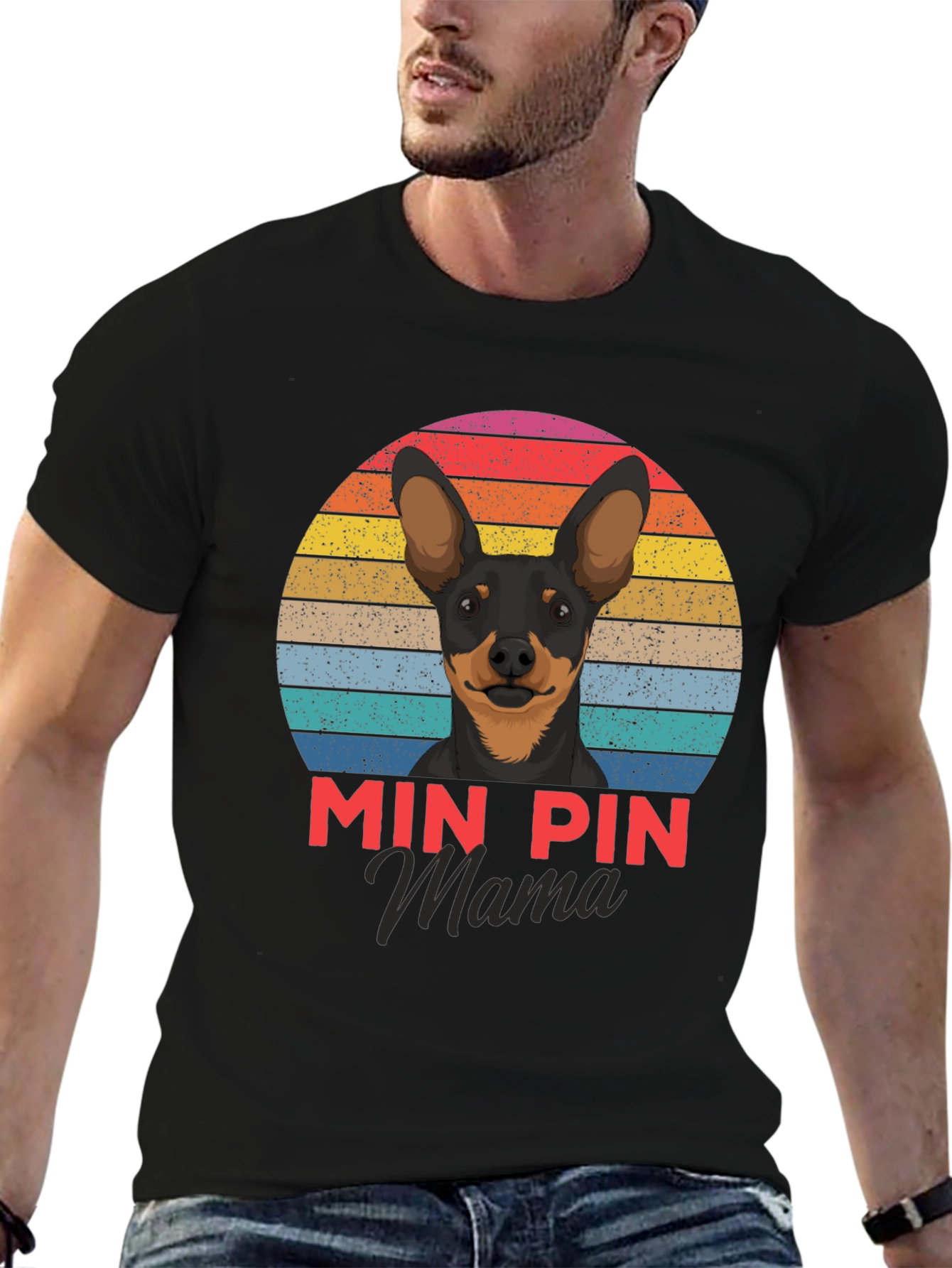 Min Pin Mama Graphic Tee - Dog Lover T-Shirt