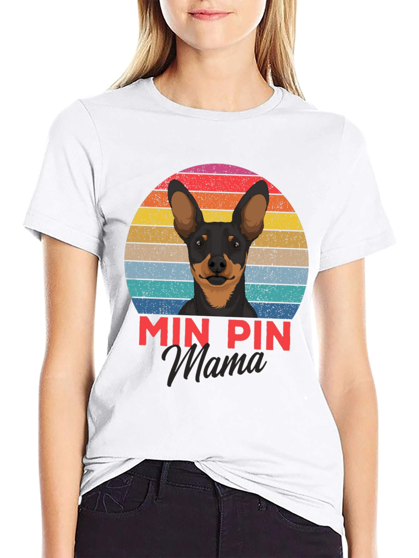 Min Pin Mama Graphic Tee - Dog Lover T-Shirt