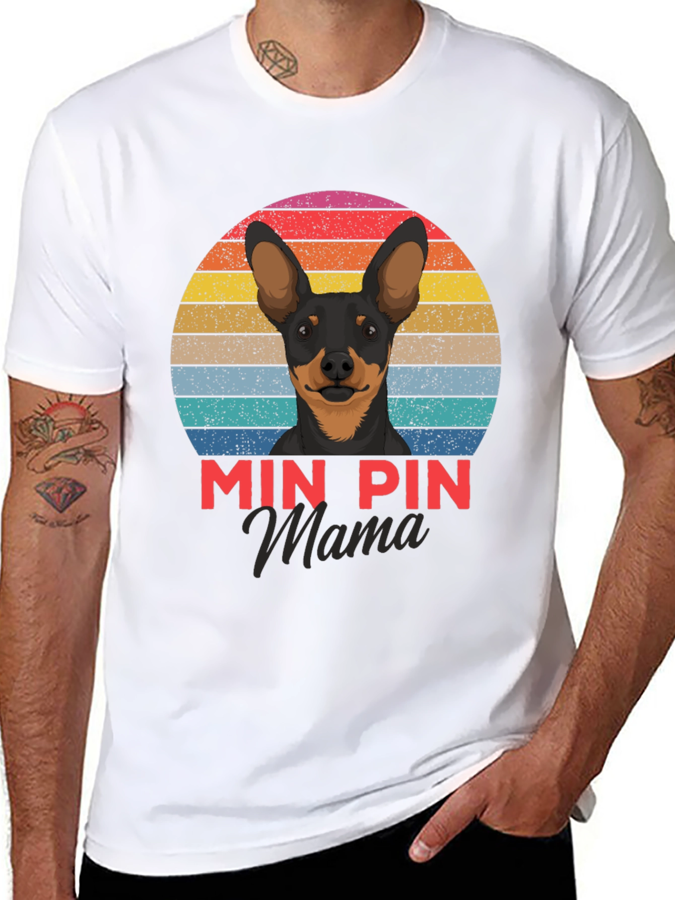 Min Pin Mama Graphic Tee - Dog Lover T-Shirt