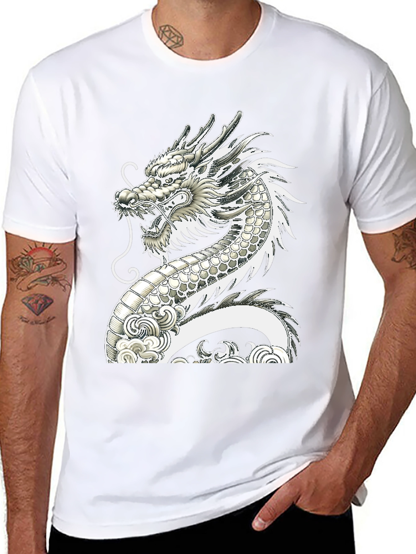 Dragon Graphic Tee - Unique Asian Design