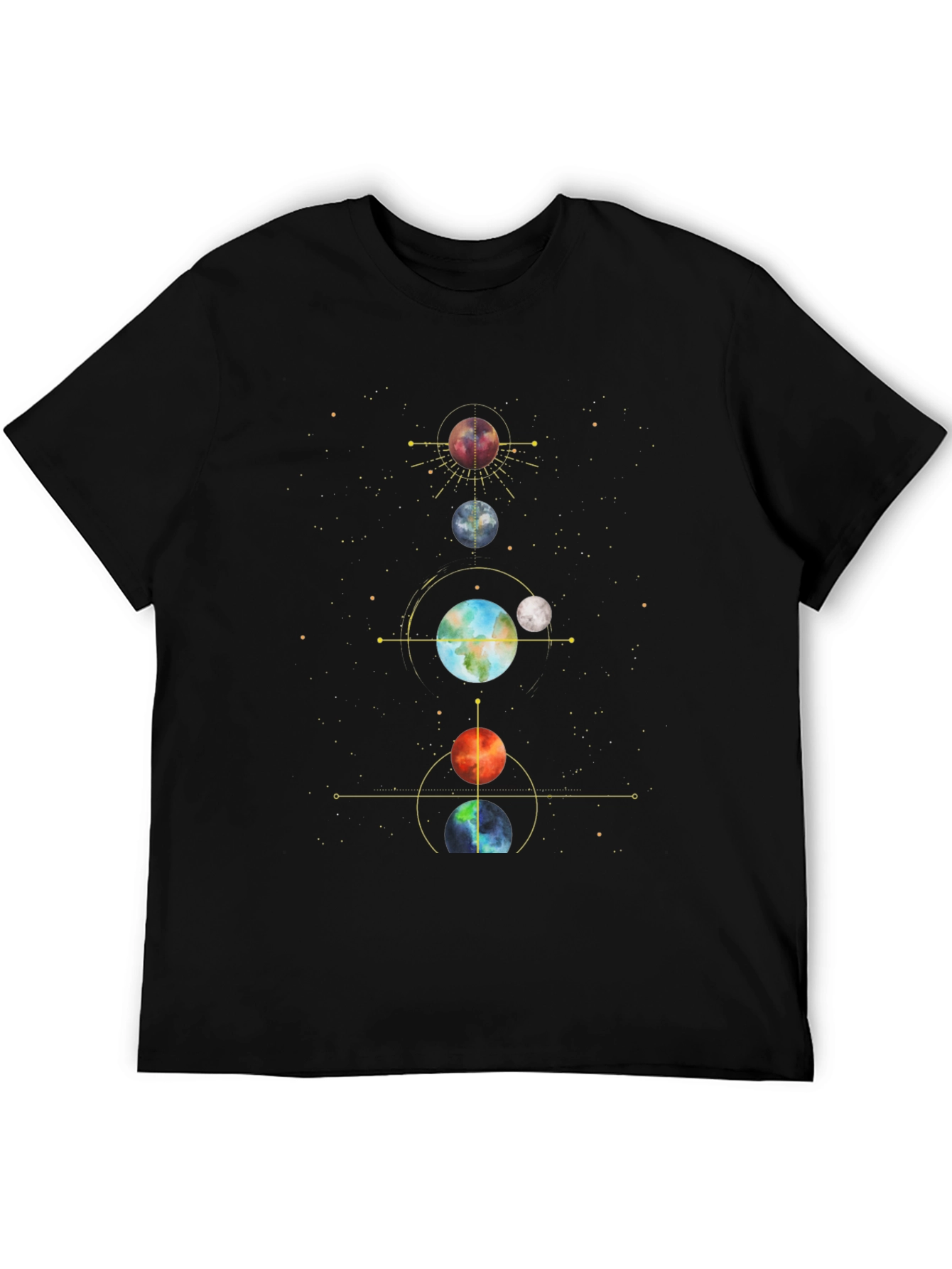 Planetary Graphic Black Tee