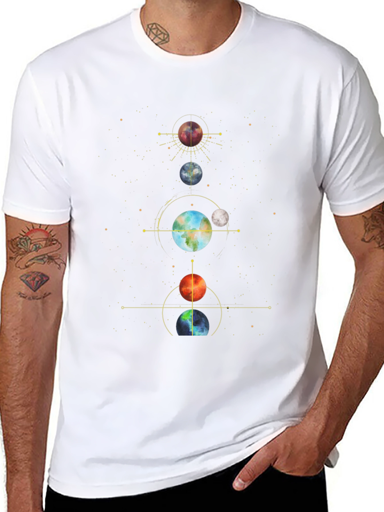 Planetary Graphic Black Tee