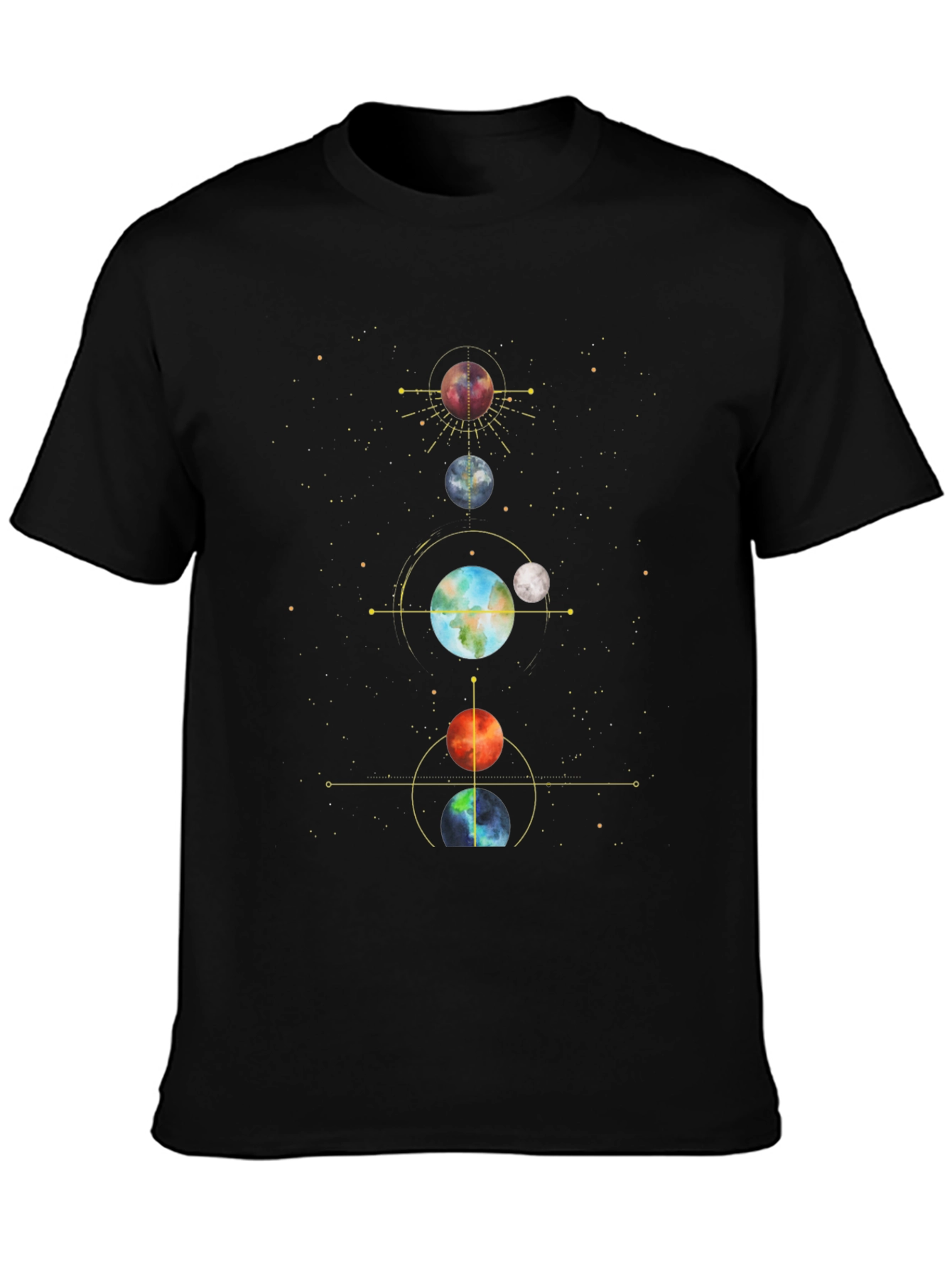 Planetary Graphic Black Tee