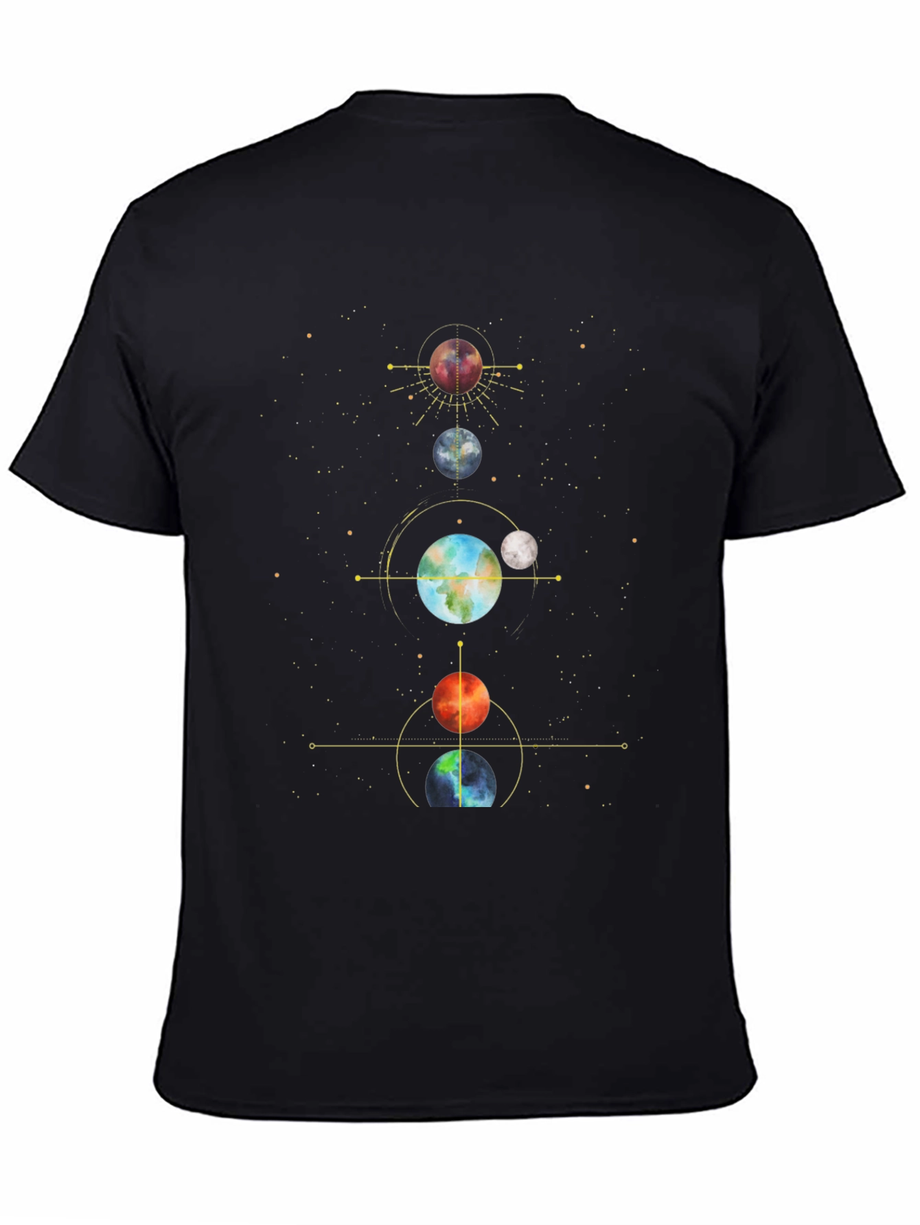 Planetary Graphic Black Tee