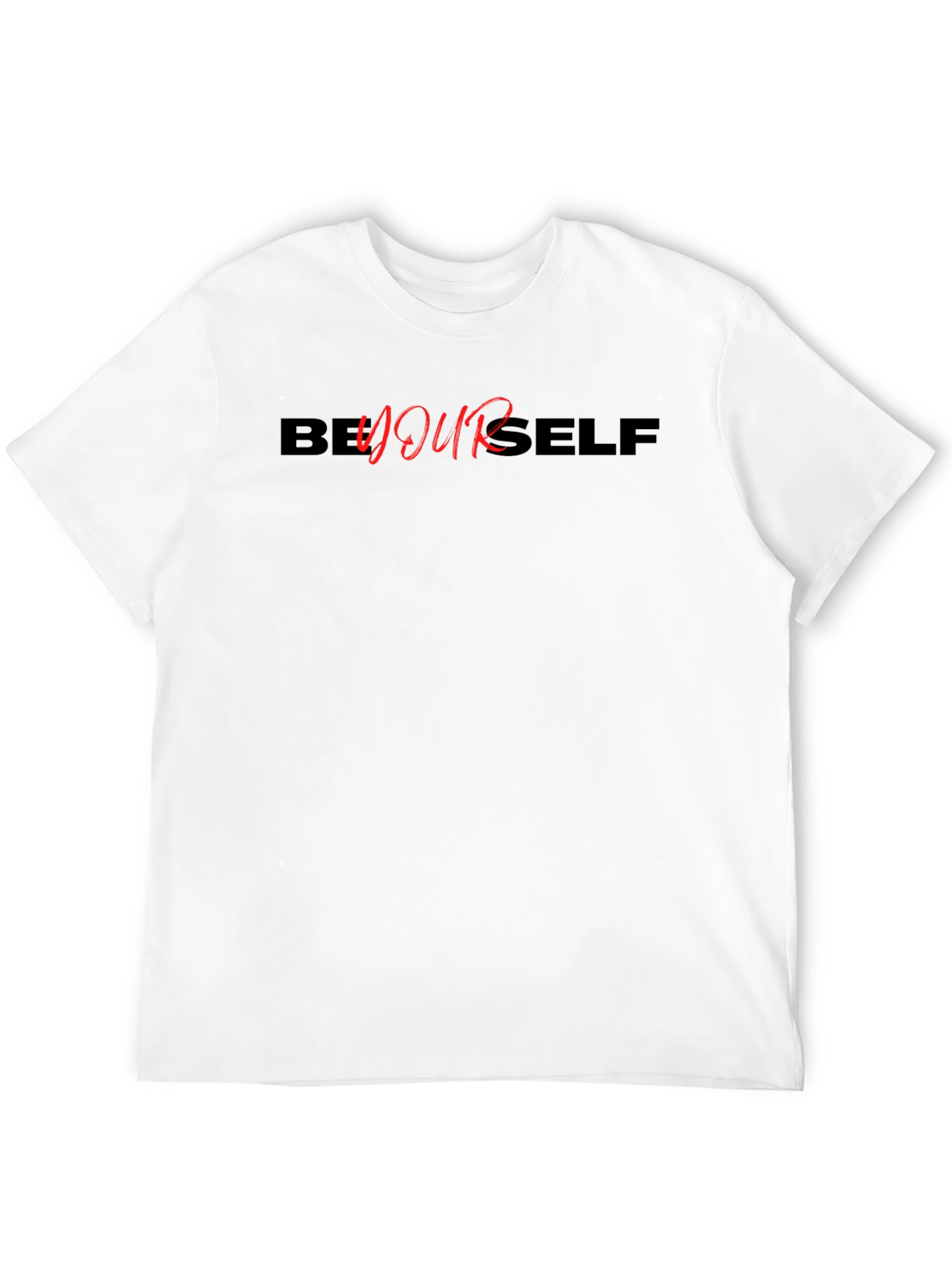 Be Yourself Black Graphic Tee - Motivational T-Shirt
