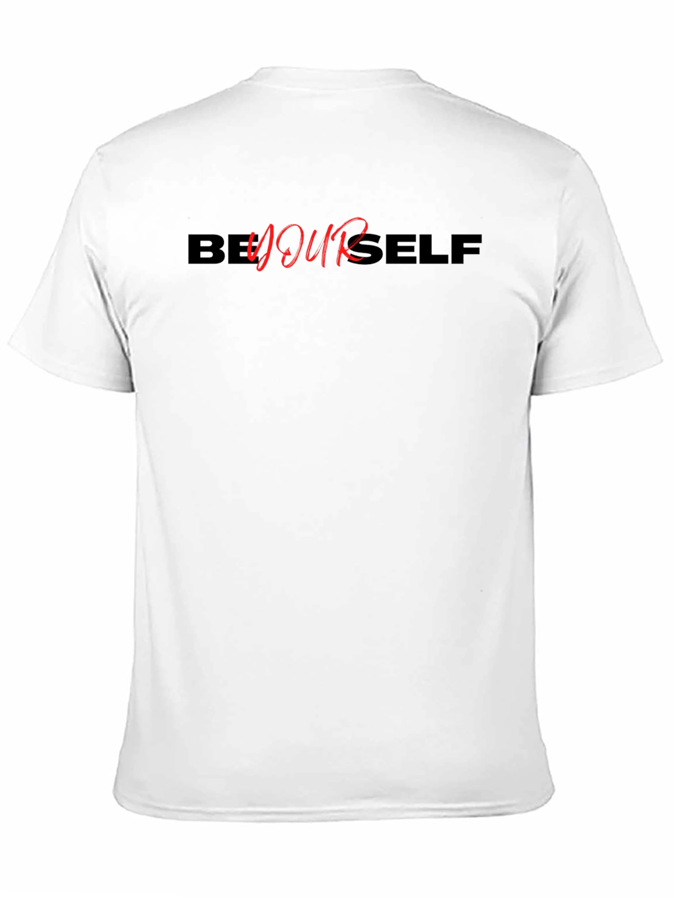Be Yourself Black Graphic Tee - Motivational T-Shirt