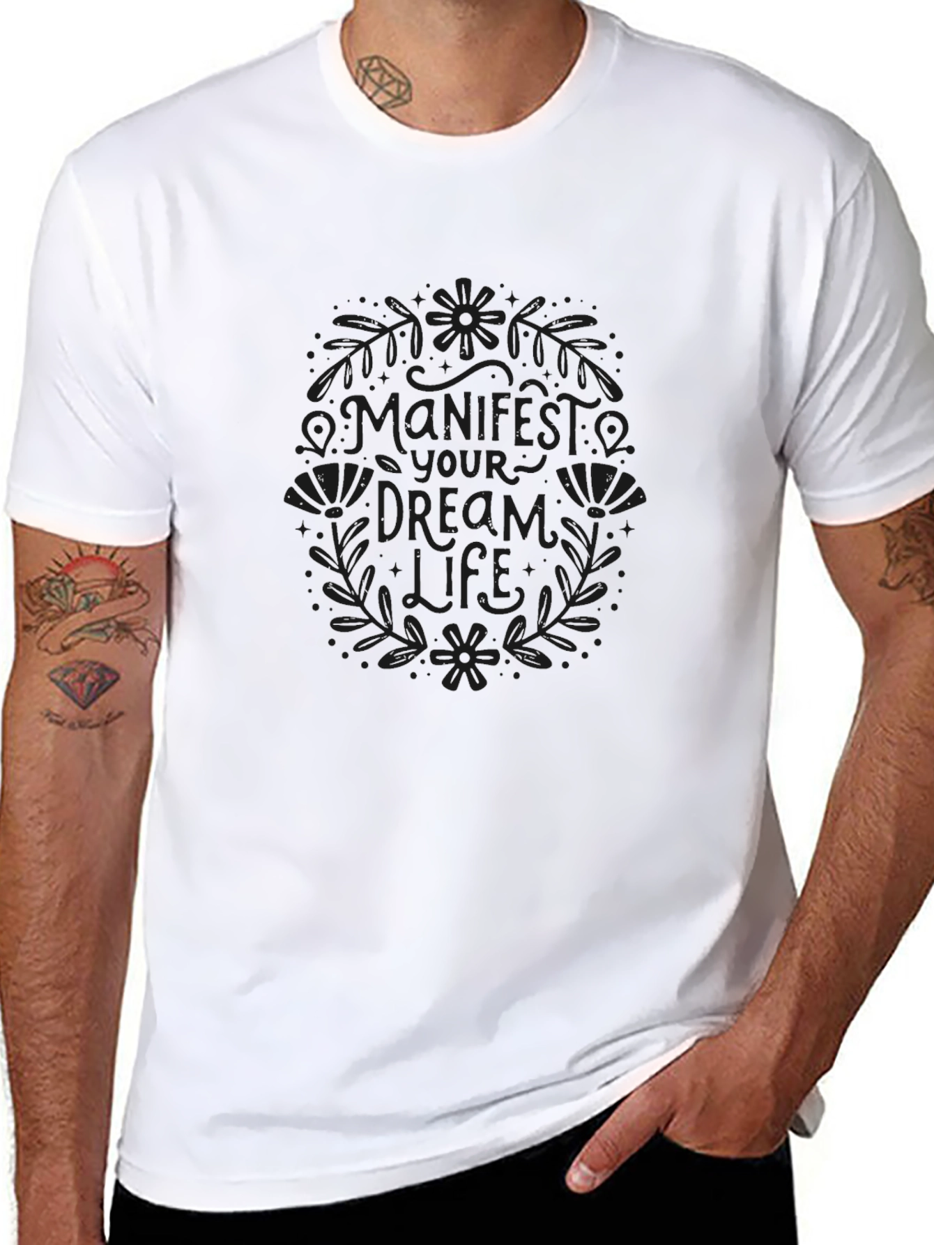 Manifest Your Dream Life Black T-Shirt