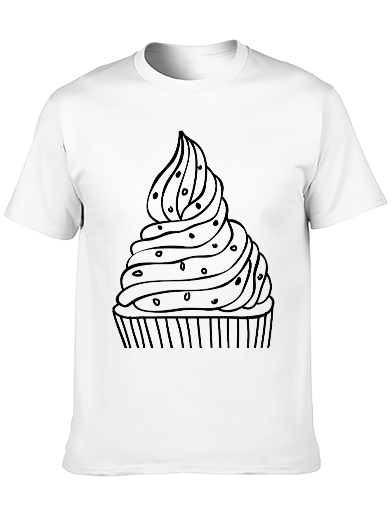Cupcake Graphic T-Shirt - Casual Black Tee