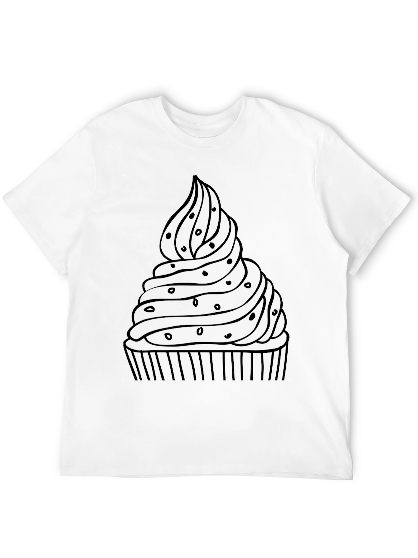 Cupcake Graphic T-Shirt - Casual Black Tee