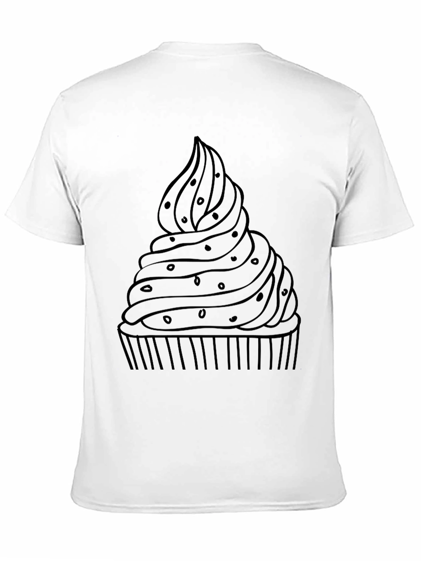 Cupcake Graphic T-Shirt - Casual Black Tee