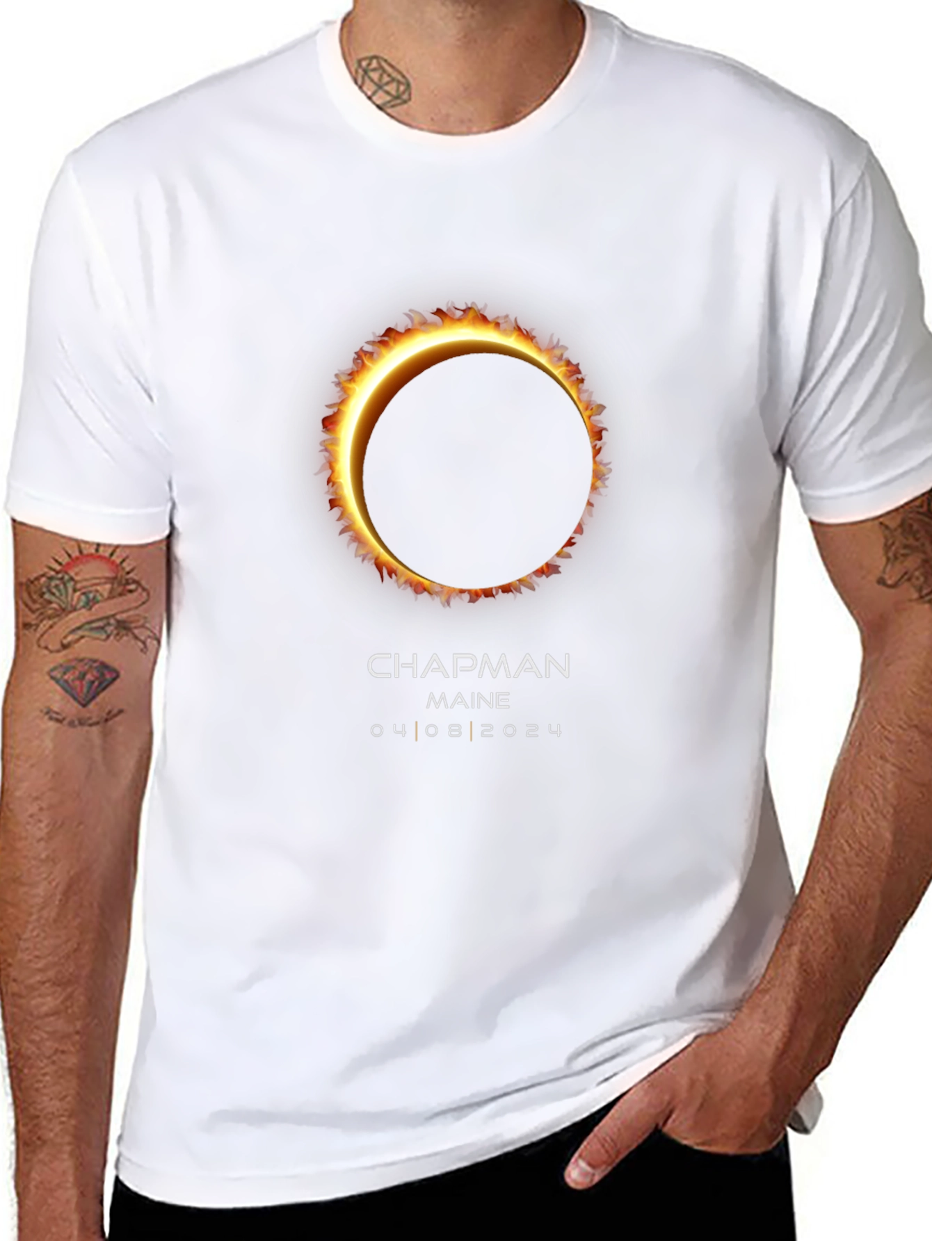 Total Solar Eclipse T-Shirt - Chapman Maine 2024
