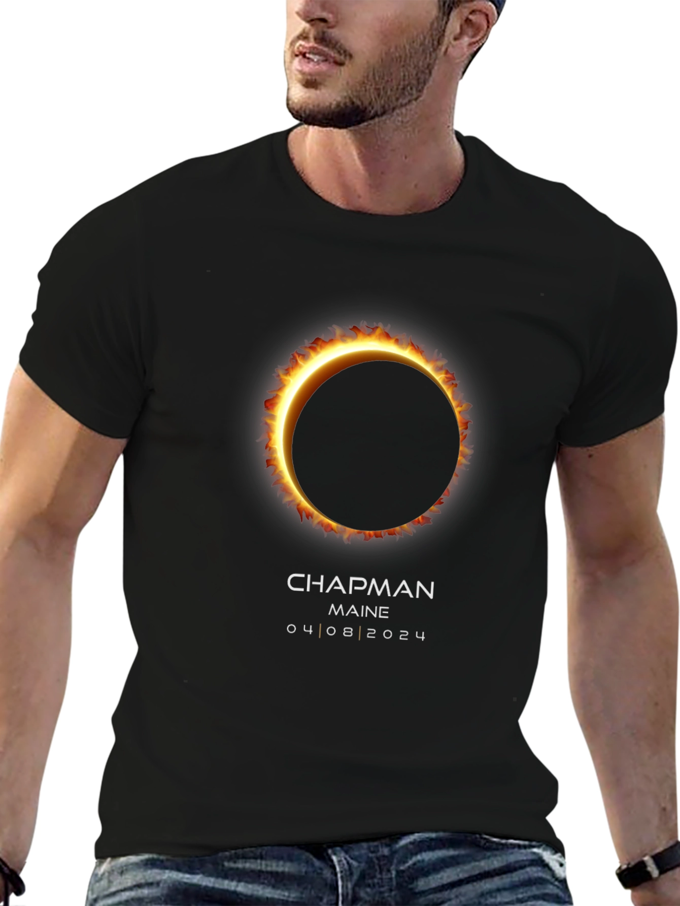 Total Solar Eclipse T-Shirt - Chapman Maine 2024