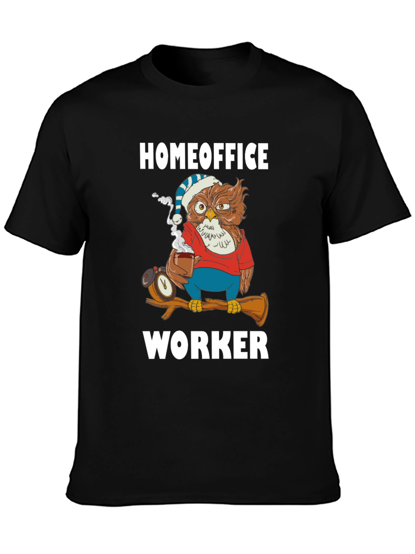 Homeoffice Worker Owl T-Shirt