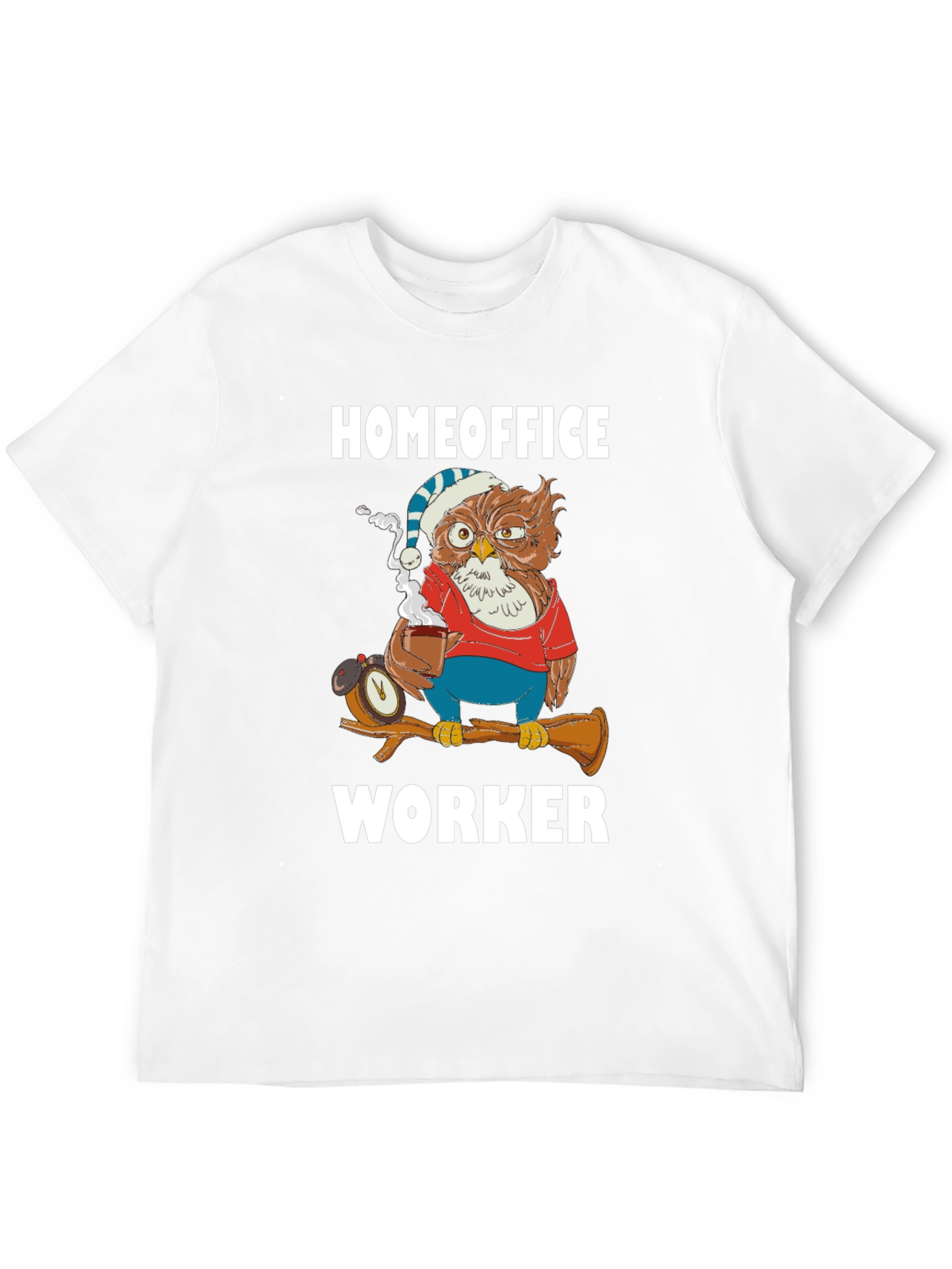 Homeoffice Worker Owl T-Shirt