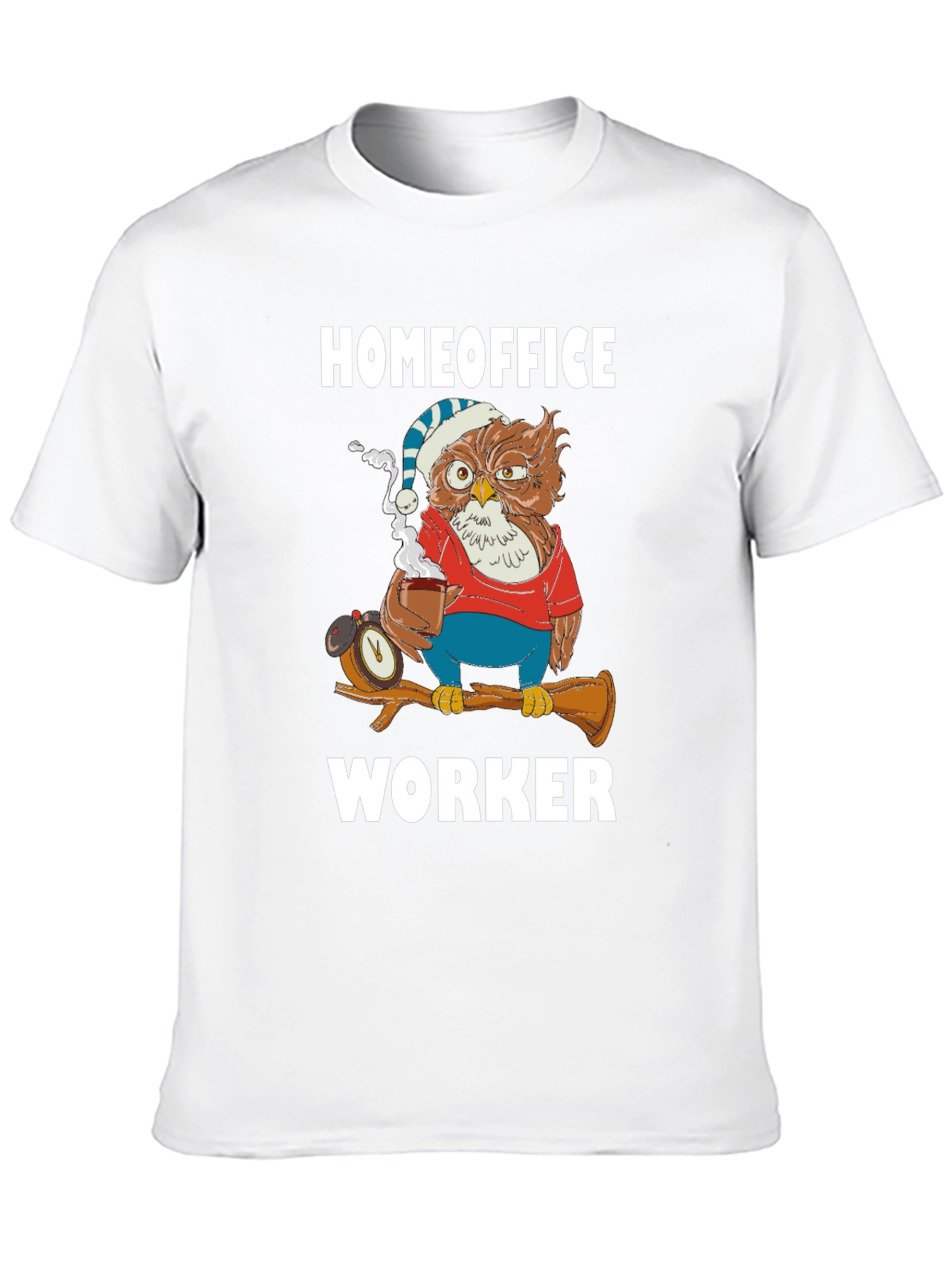 Homeoffice Worker Owl T-Shirt