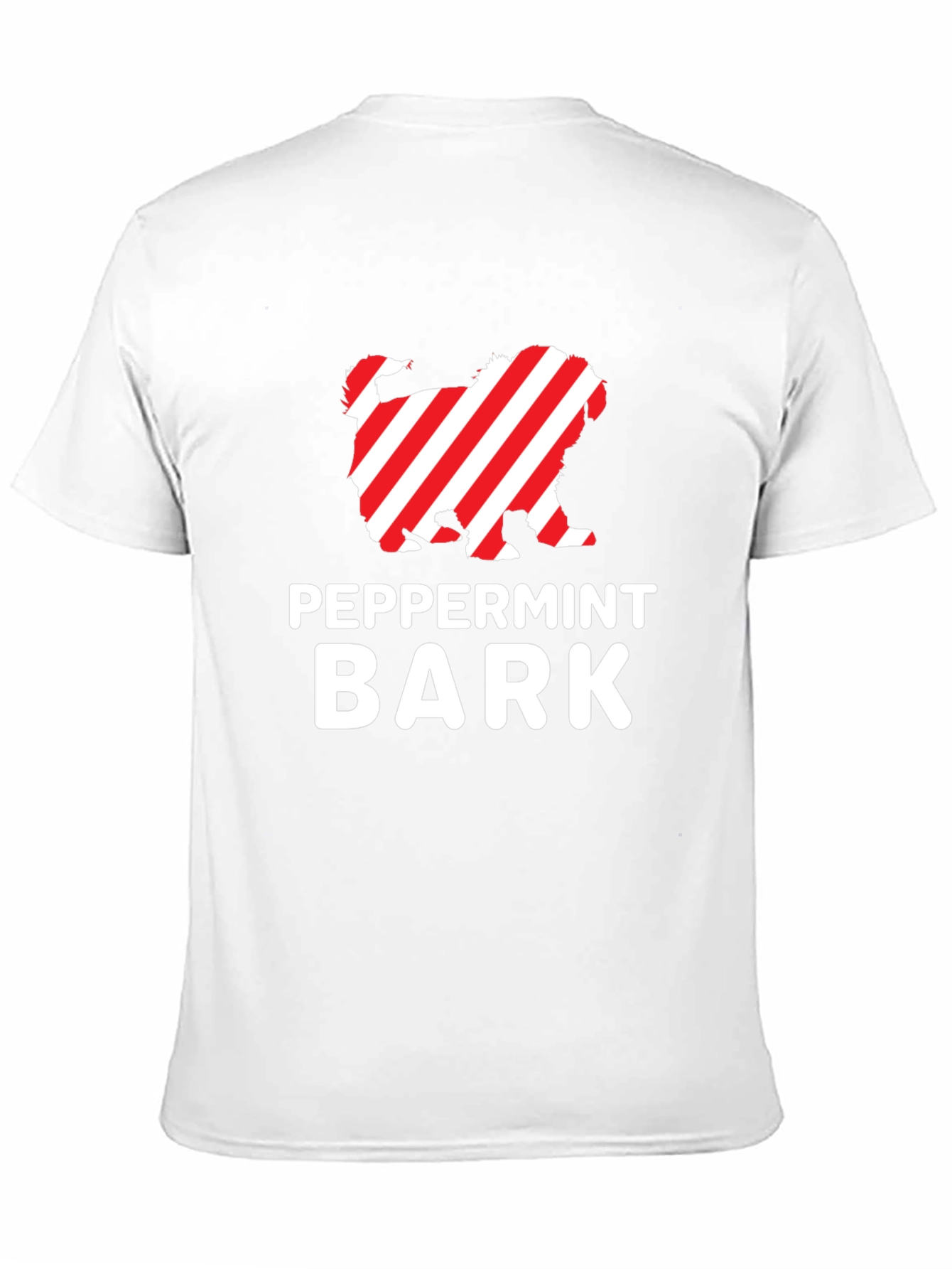 Peppermint Bark Dog T-Shirt - Holiday Festive Design