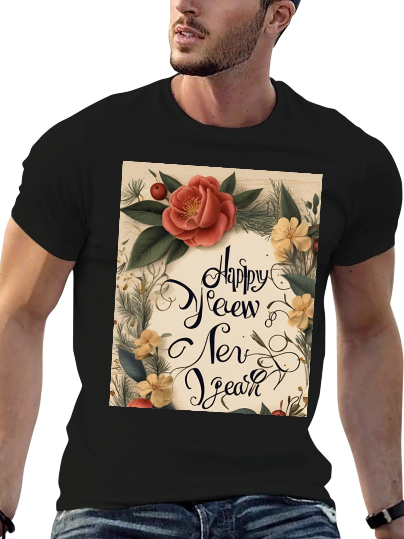 Festive Happy New Year Graphic Tee