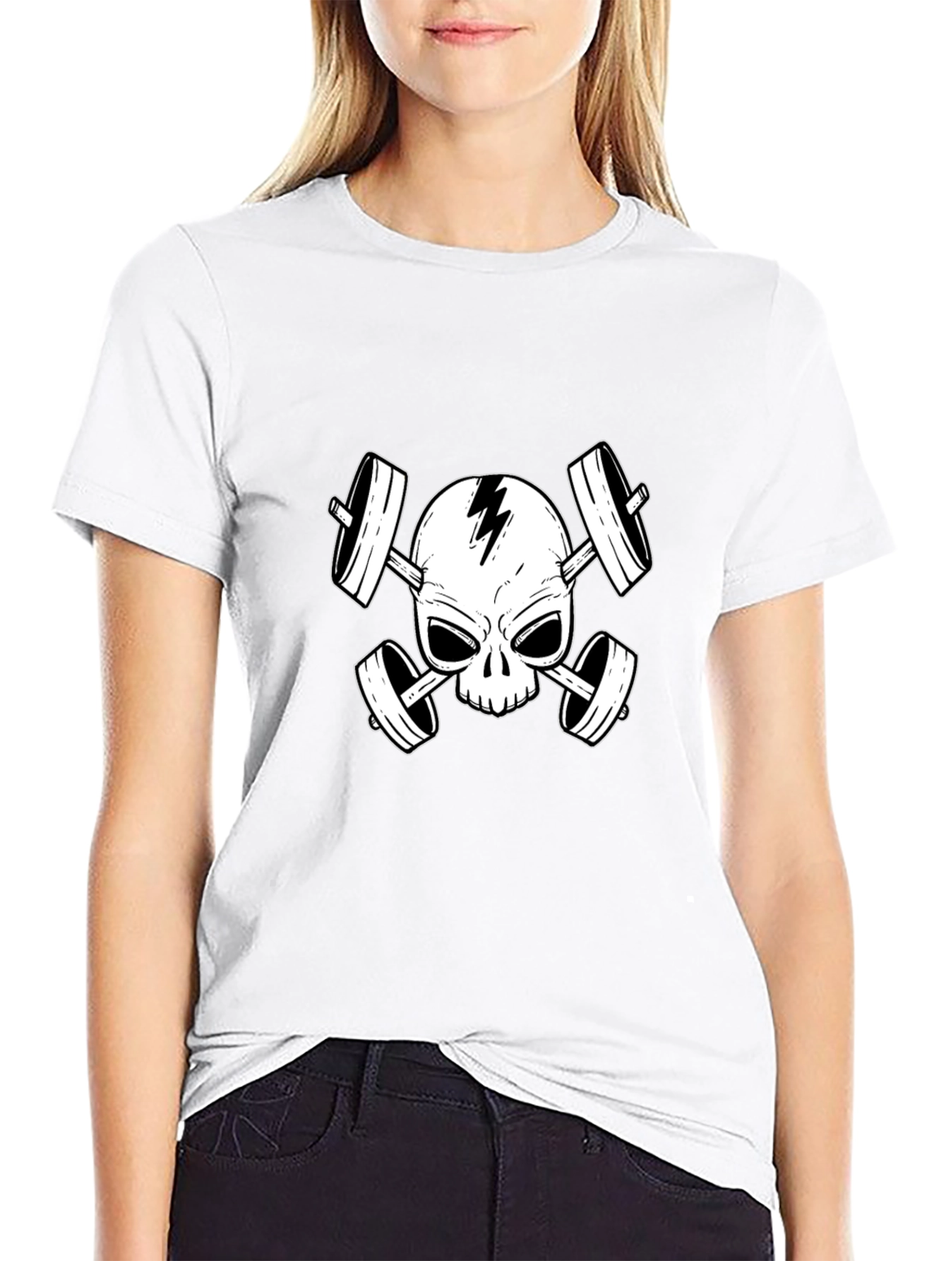 Skull & Barbells Graphic T-Shirt