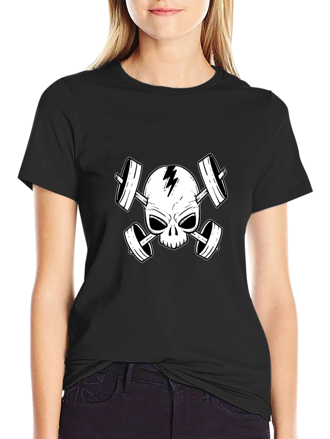 Skull & Barbells Graphic T-Shirt