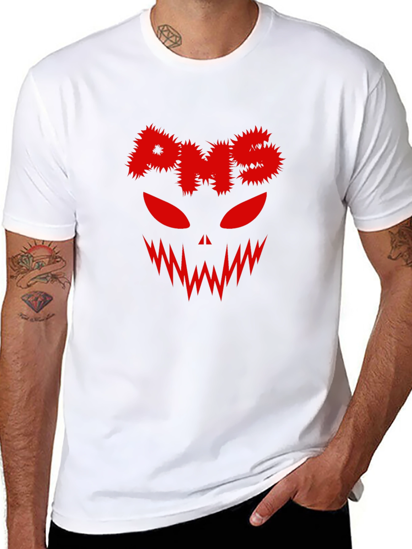 PMS Horror Face Black T-Shirt