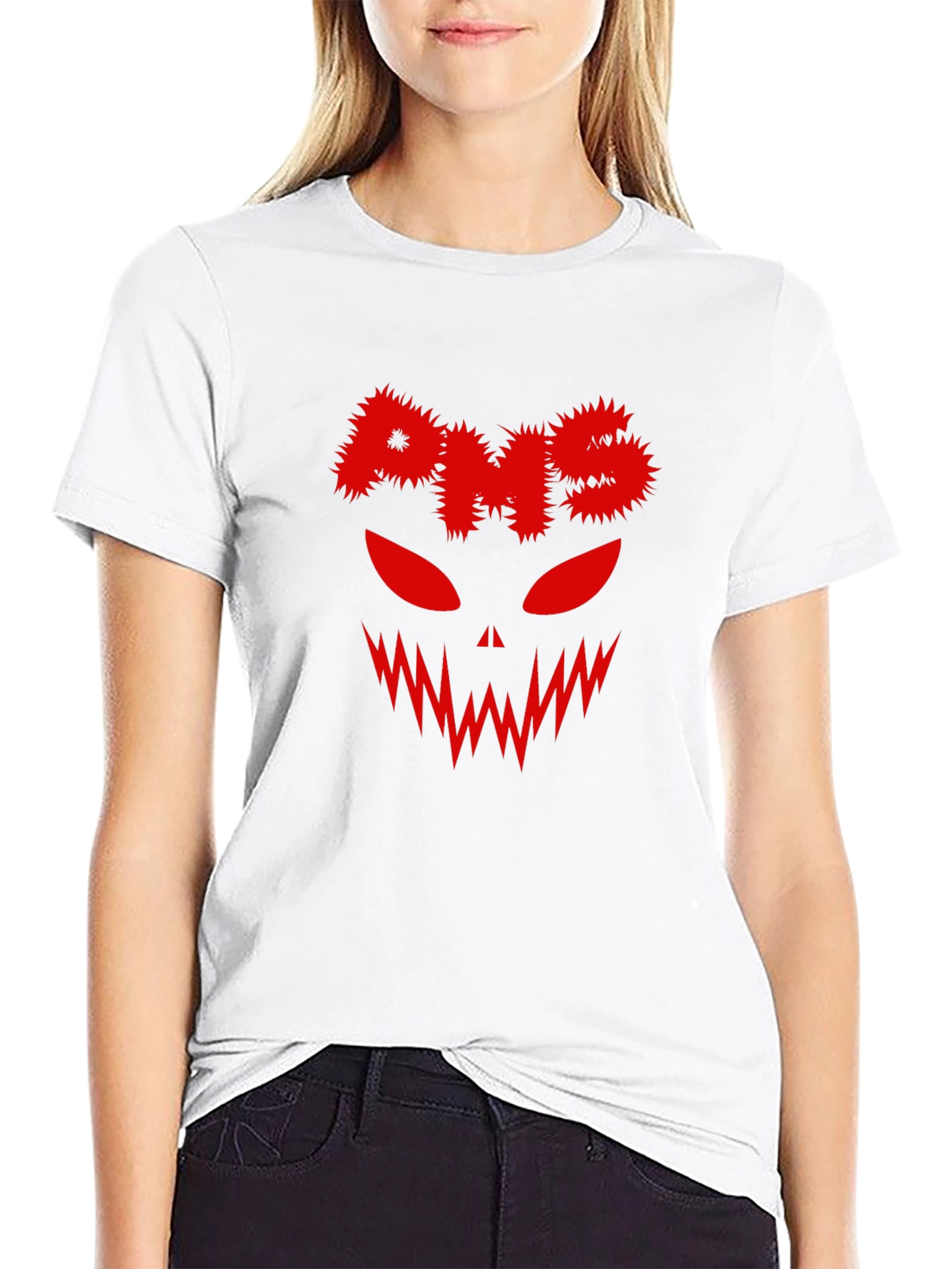 PMS Horror Face Black T-Shirt