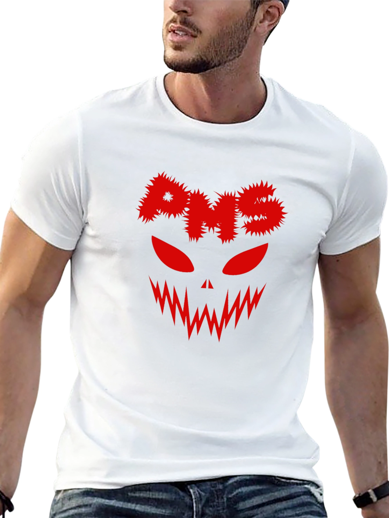 PMS Horror Face Black T-Shirt
