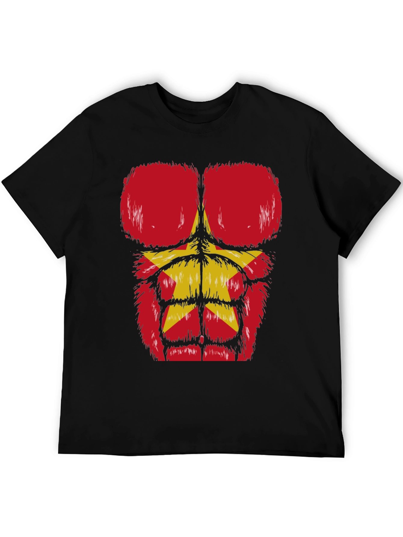 Funny Bodybuilder T-Shirt with Furry Muscle Design