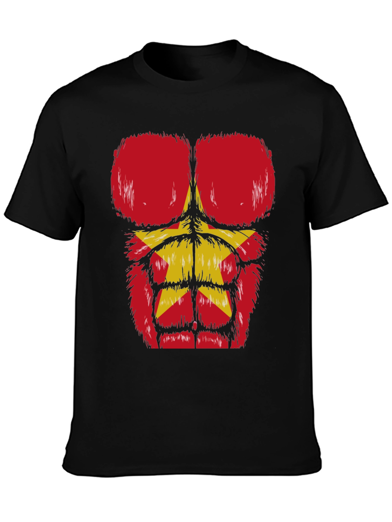 Funny Bodybuilder T-Shirt with Furry Muscle Design