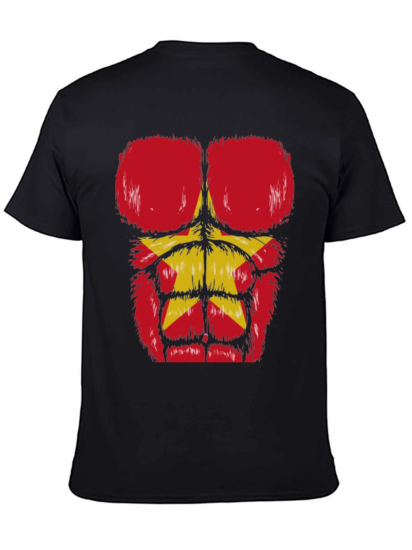 Funny Bodybuilder T-Shirt with Furry Muscle Design