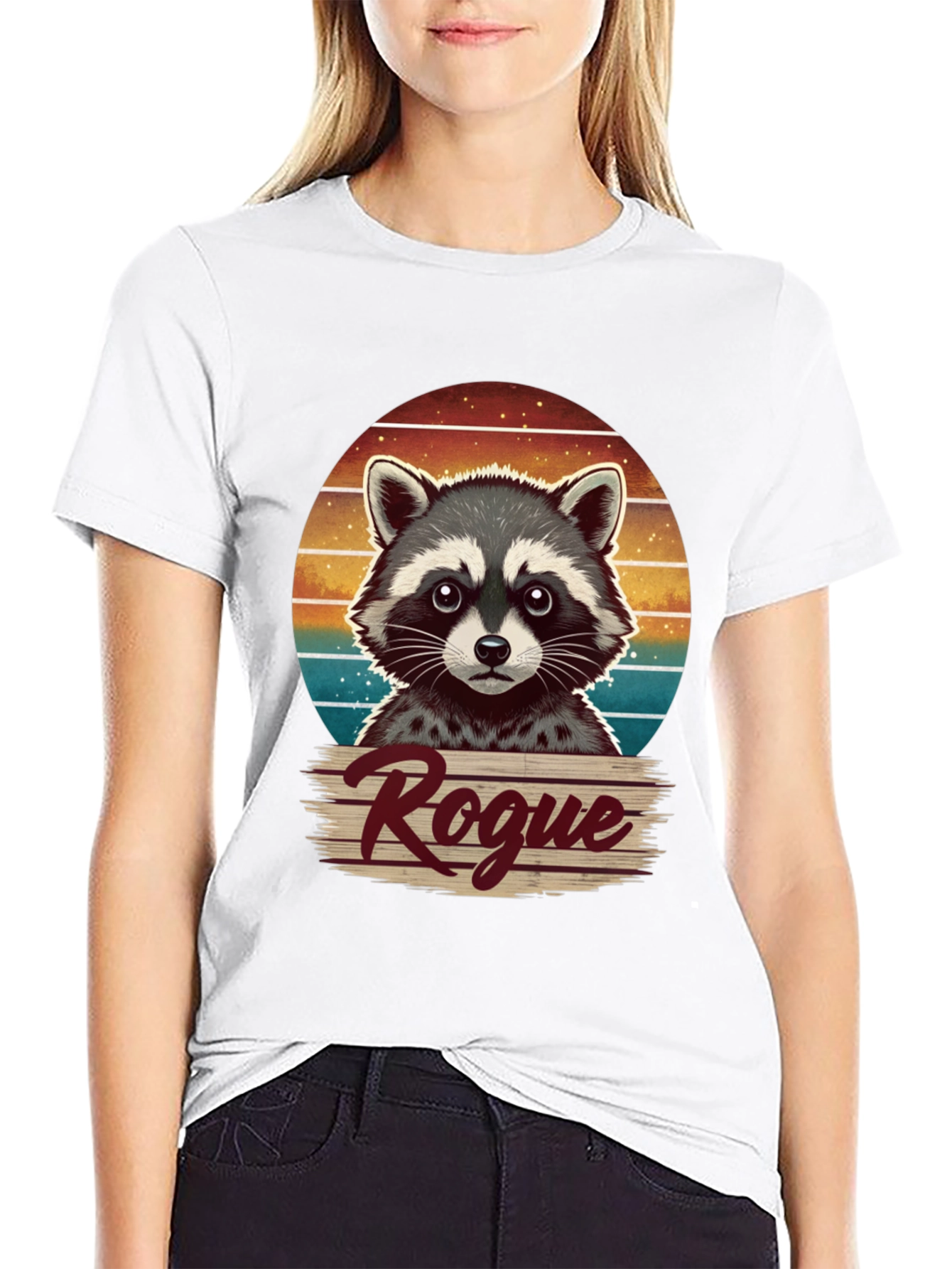 Rogue Raccoon Graphic T-Shirt - Novelty Animal Tee
