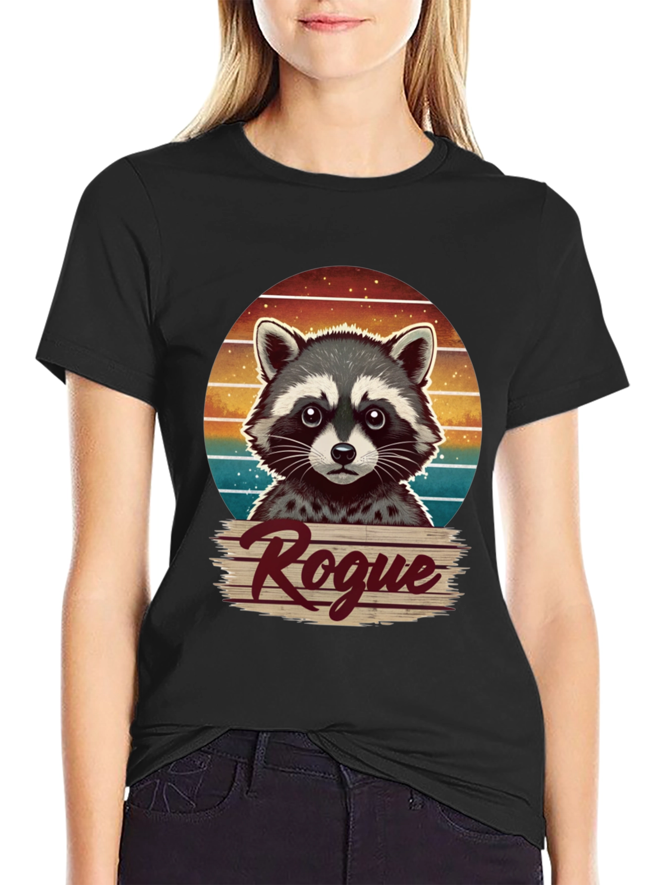 Rogue Raccoon Graphic T-Shirt - Novelty Animal Tee