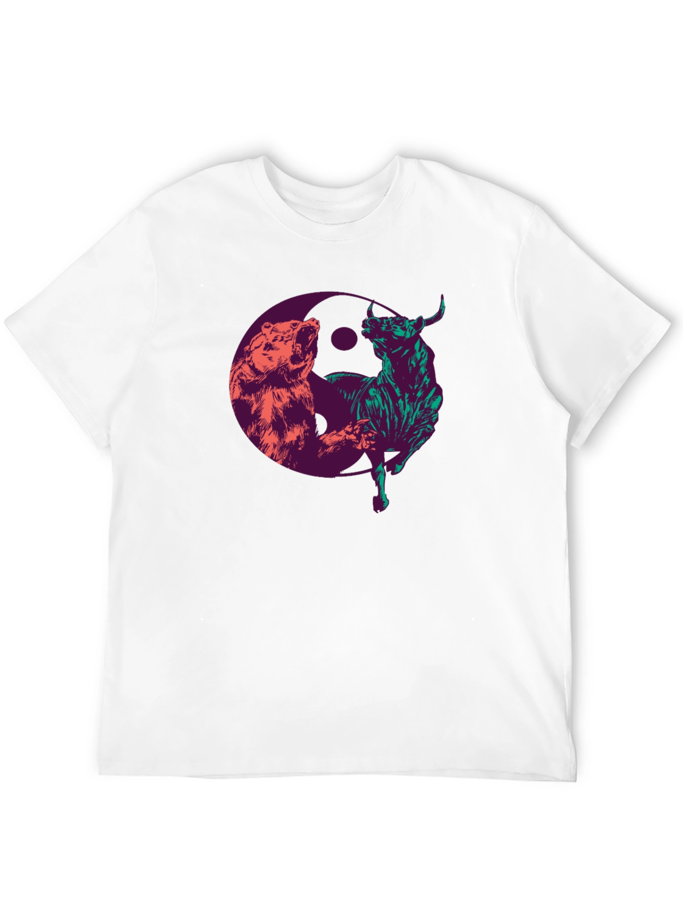 Yin Yang Bull & Bear Graphic Tee