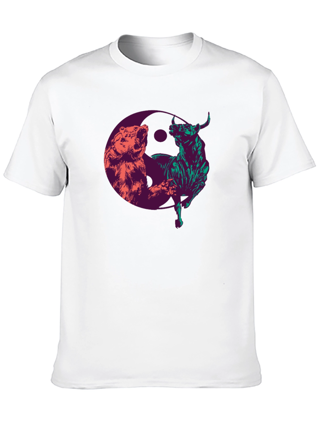 Yin Yang Bull & Bear Graphic Tee