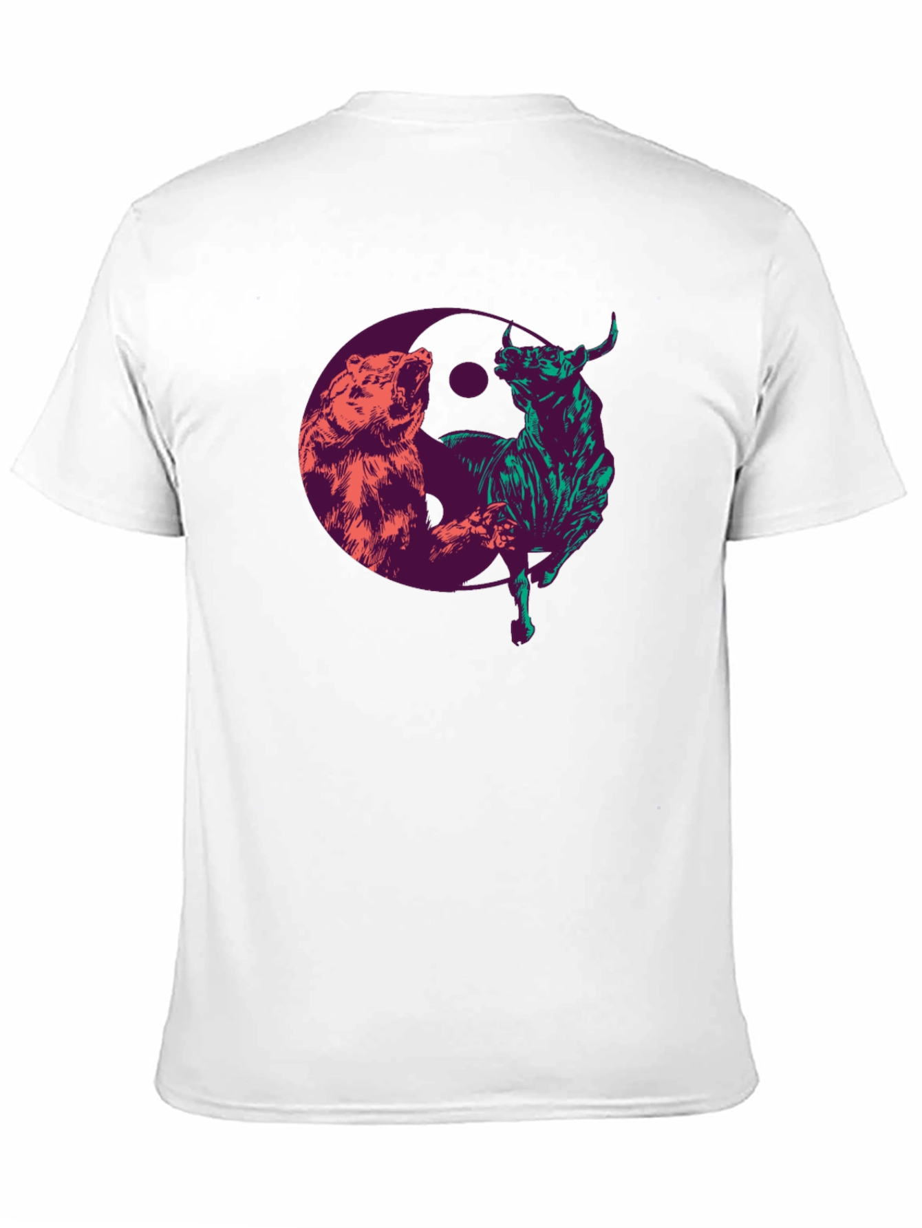 Yin Yang Bull & Bear Graphic Tee