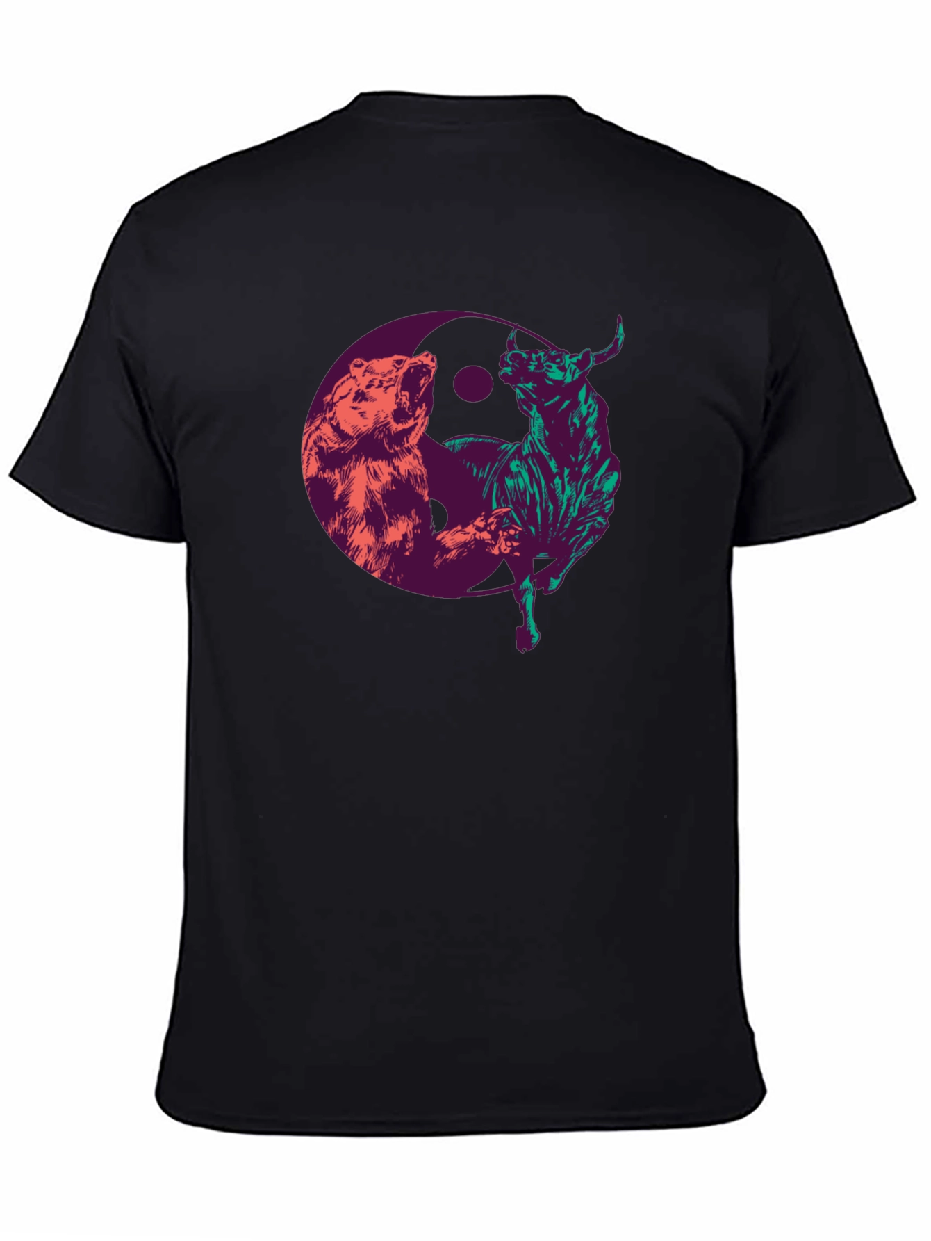 Yin Yang Bull & Bear Graphic Tee