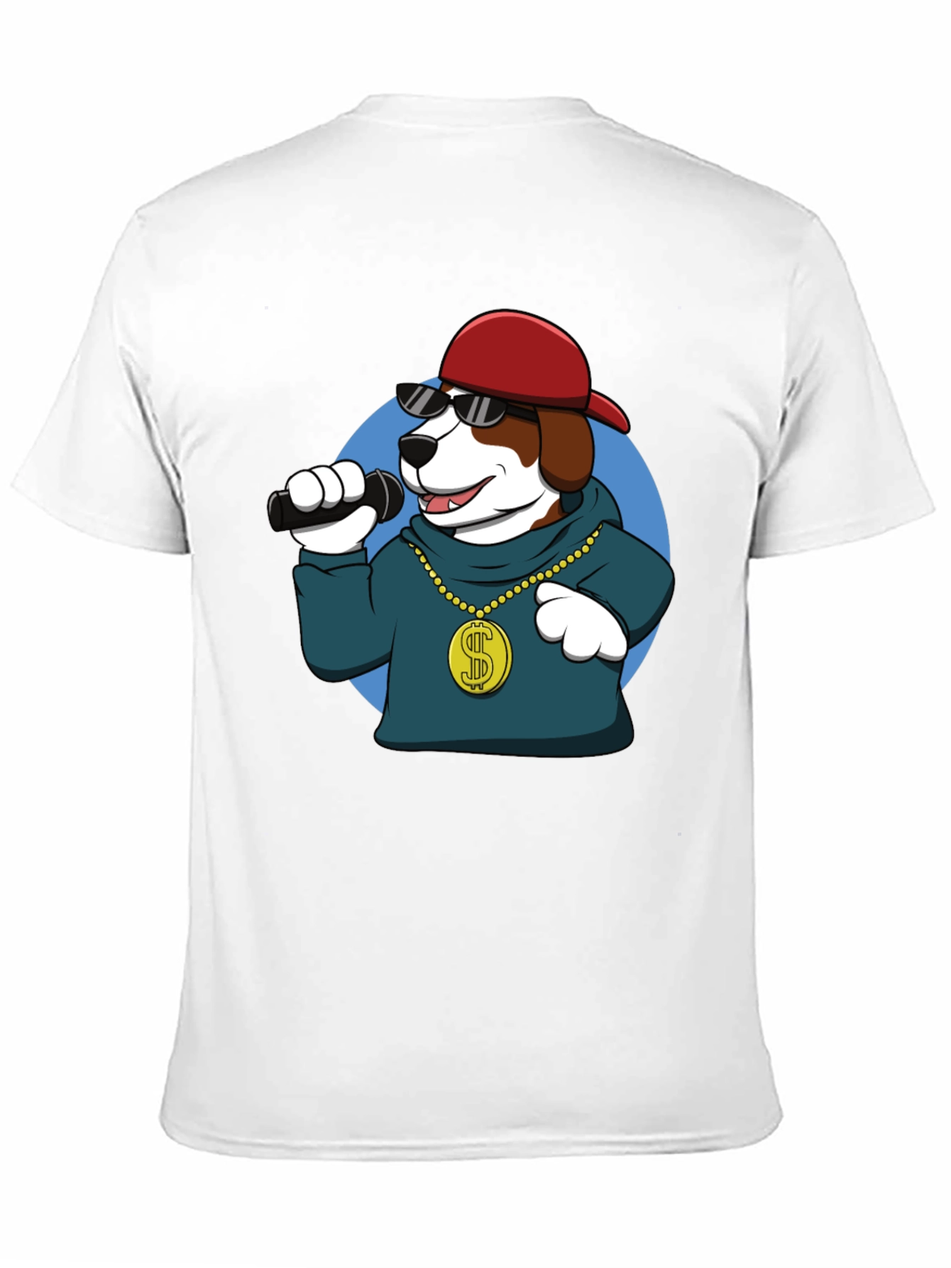 Dog Rapper Graphic Tee - Cool Cartoon Dog T-Shirt