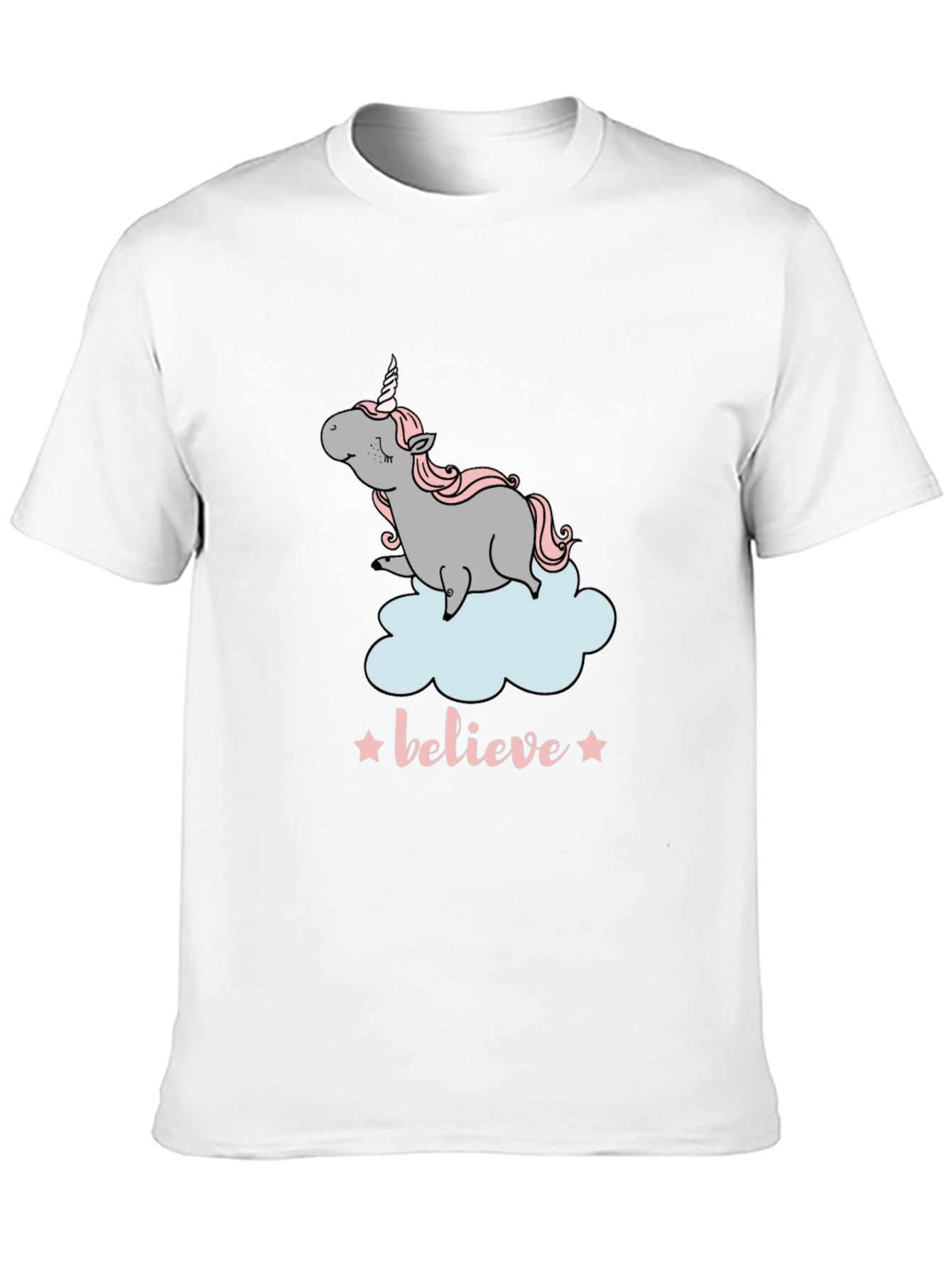 Unicorn Believe Graphic Tee - Black