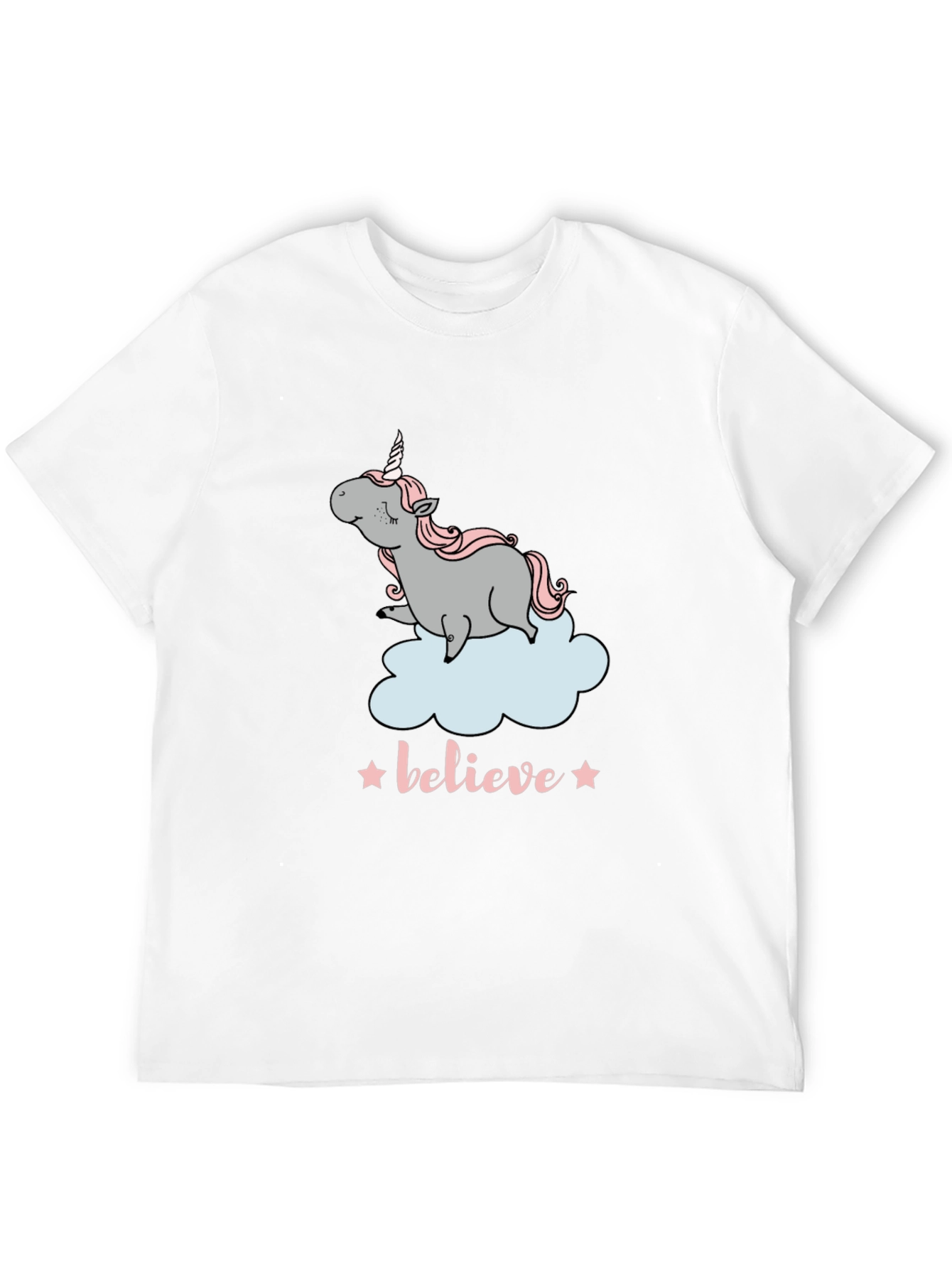 Unicorn Believe Graphic Tee - Black