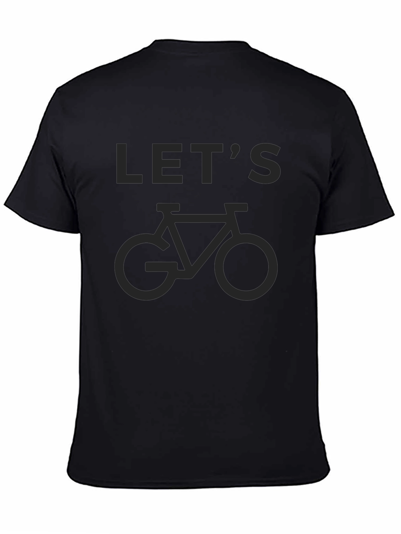 Lets Go Biking Black Graphic Tee