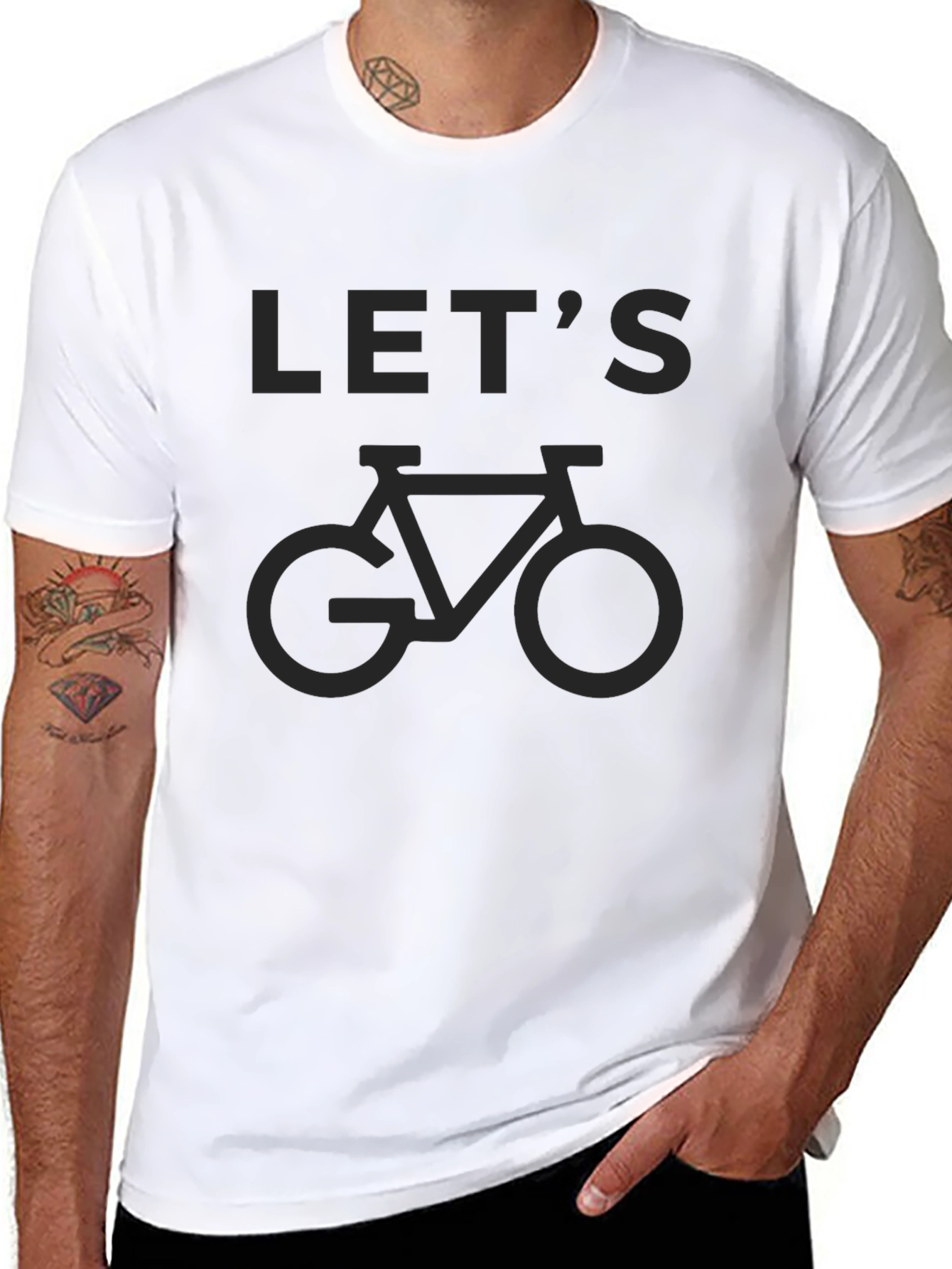 Lets Go Biking Black Graphic Tee