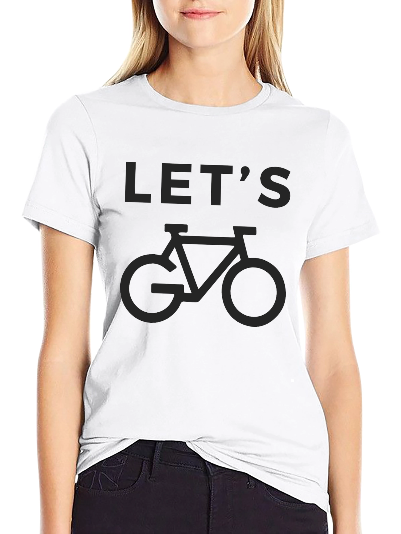 Lets Go Biking Black Graphic Tee