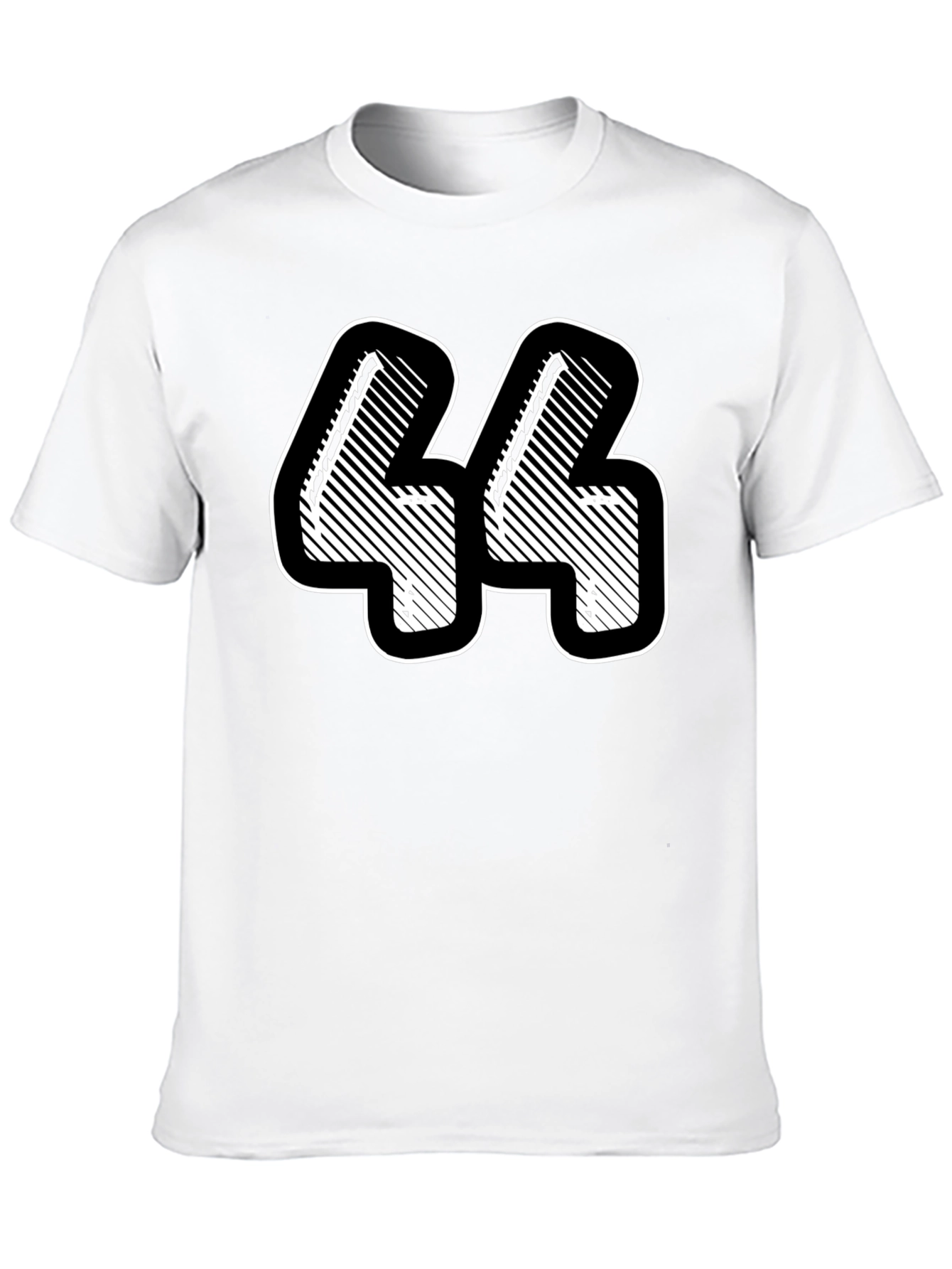 Number 44 Graphic Tee - Black Cotton Blend