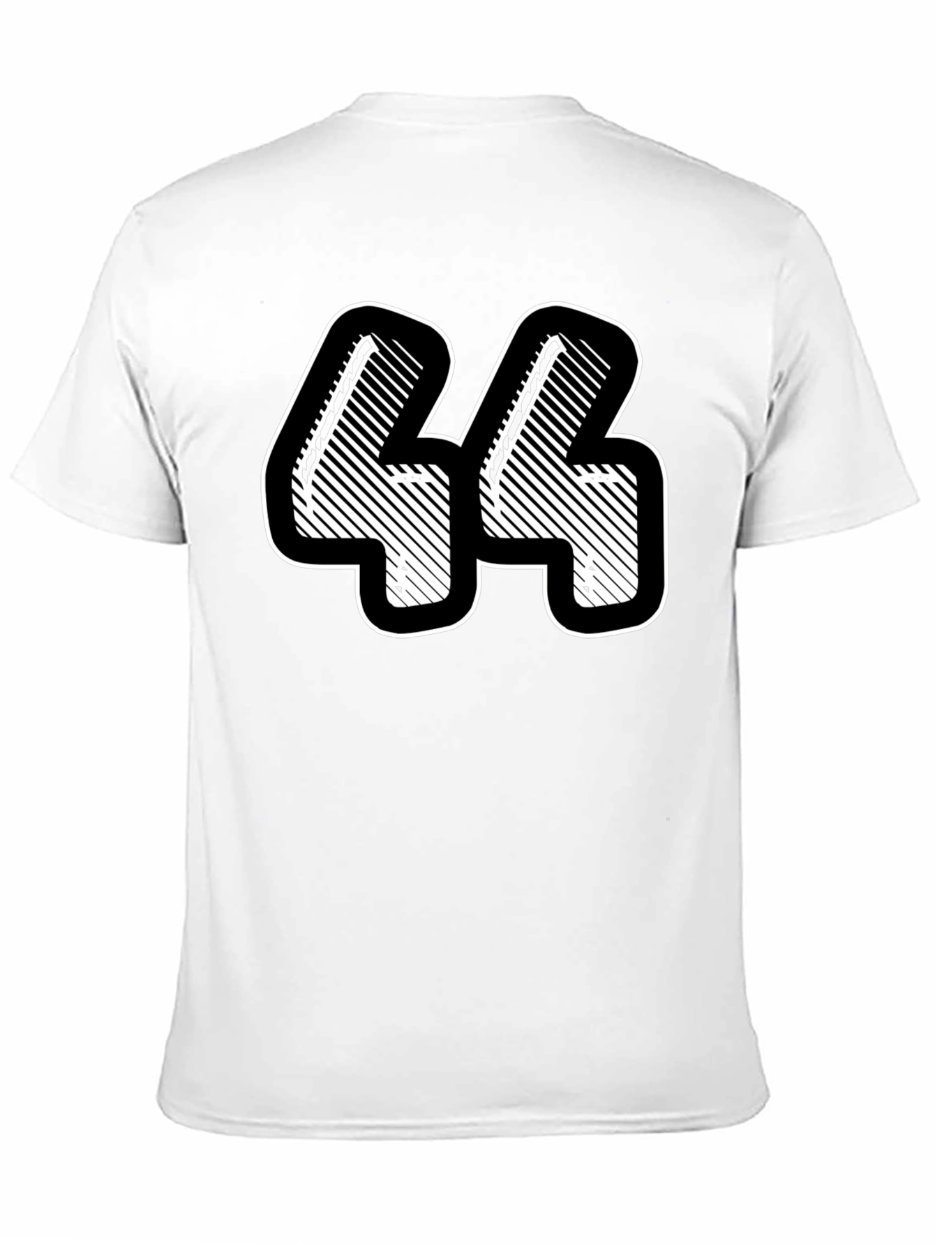 Number 44 Graphic Tee - Black Cotton Blend