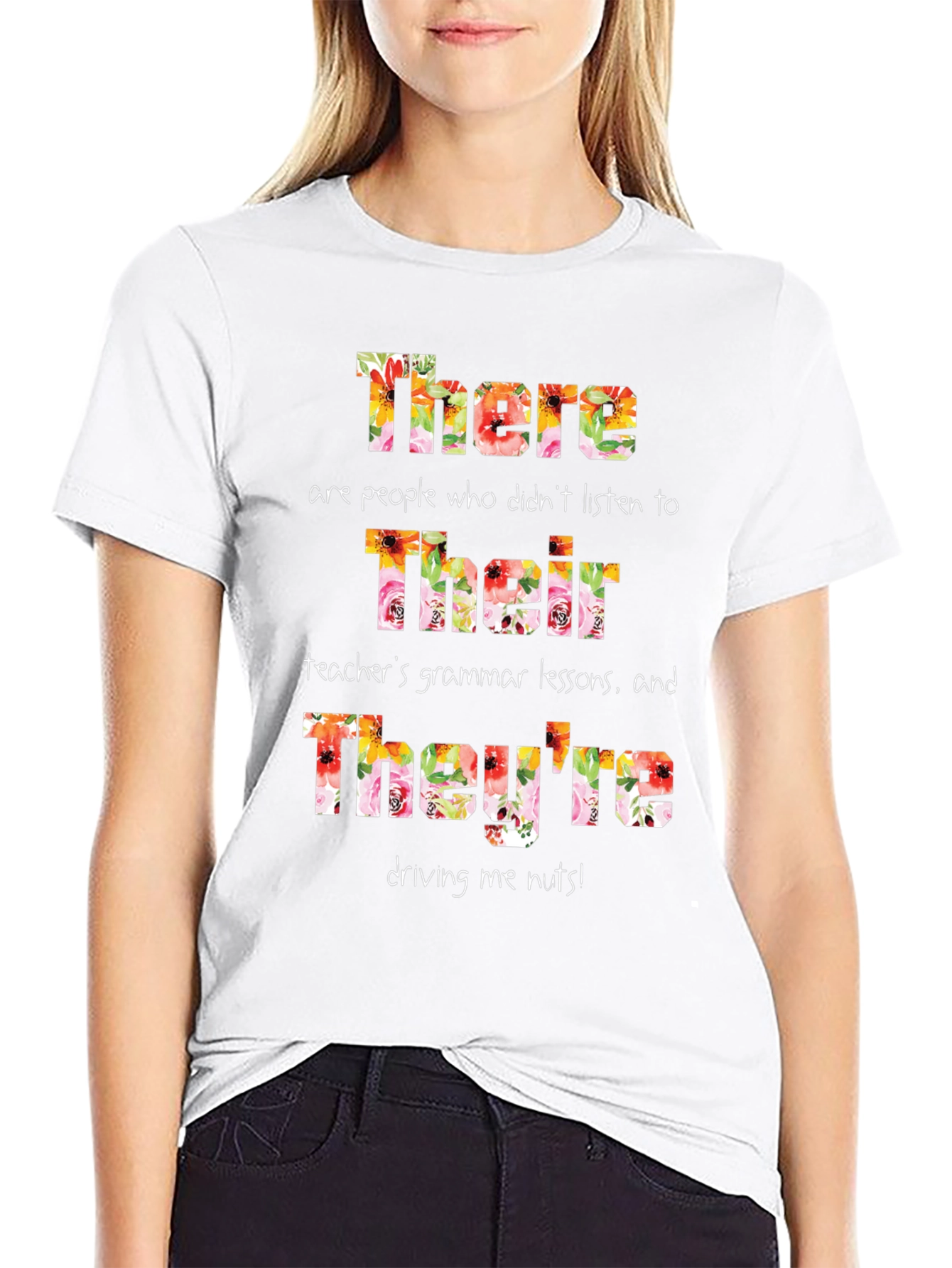 Funny Grammar T-Shirt - There Their Theyre